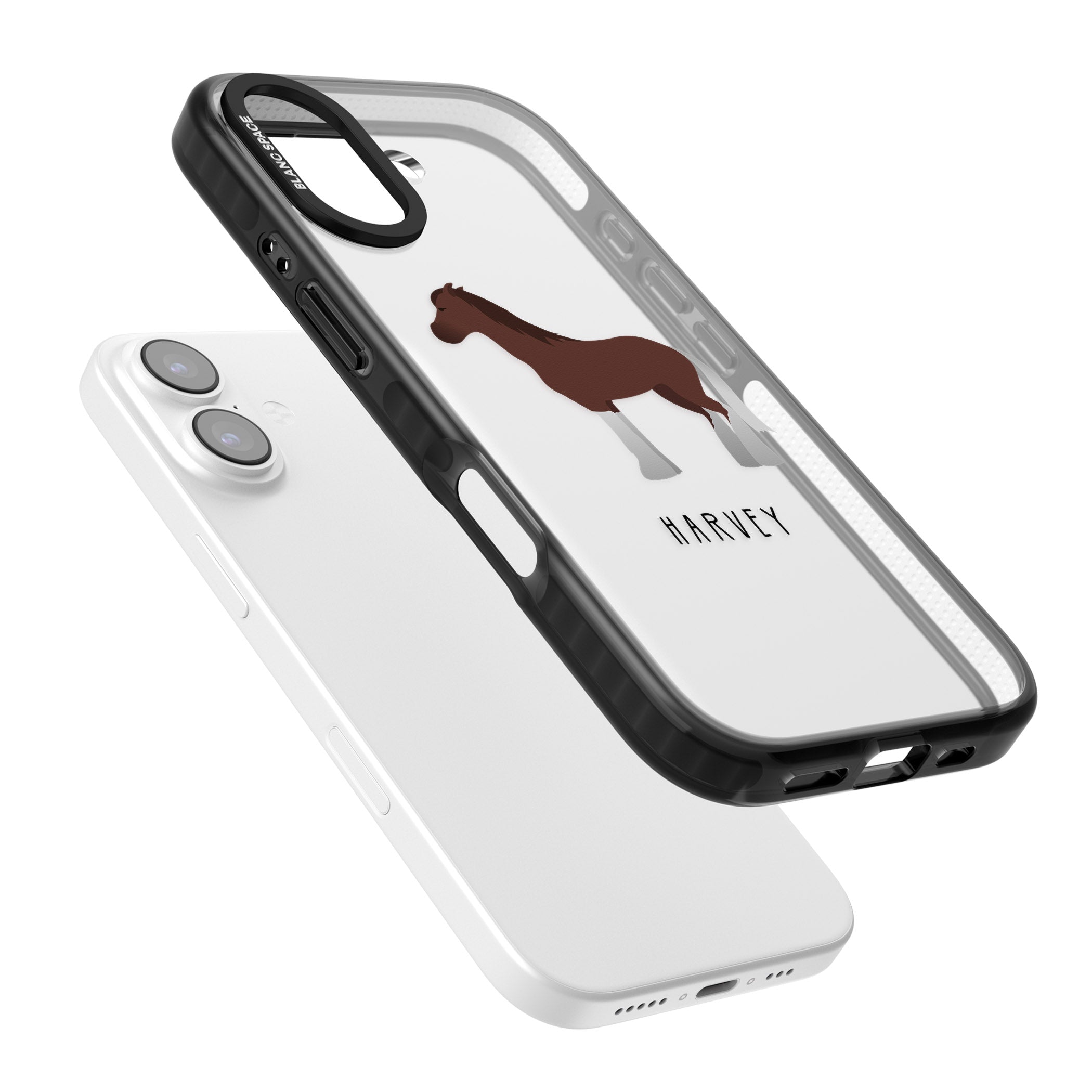 Personalised Brown Horse iPhone 17 Impact Black Phone Case Colours