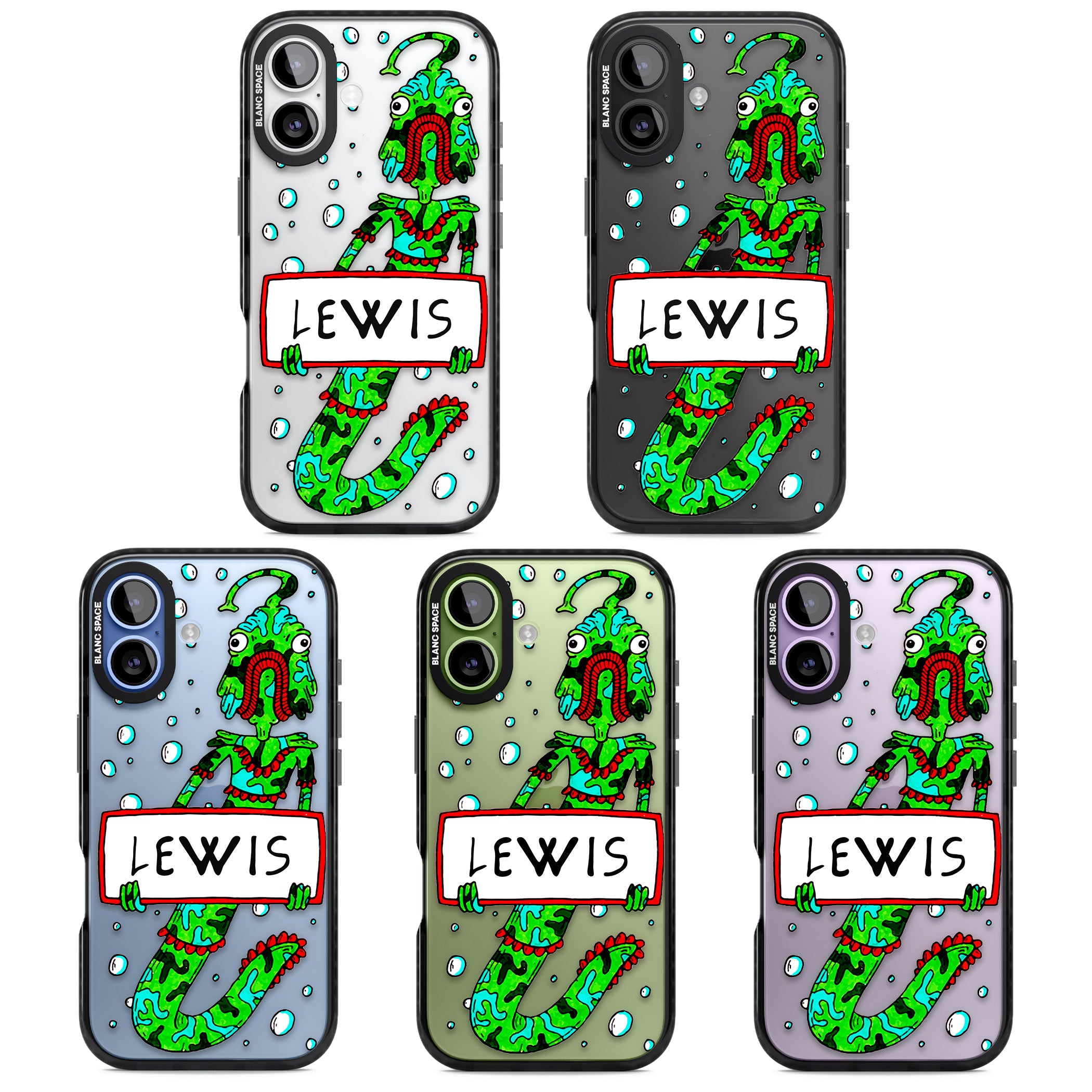 Personalised Fish Boy iPhone 17 Impact Black Phone Case APT Impact Protection