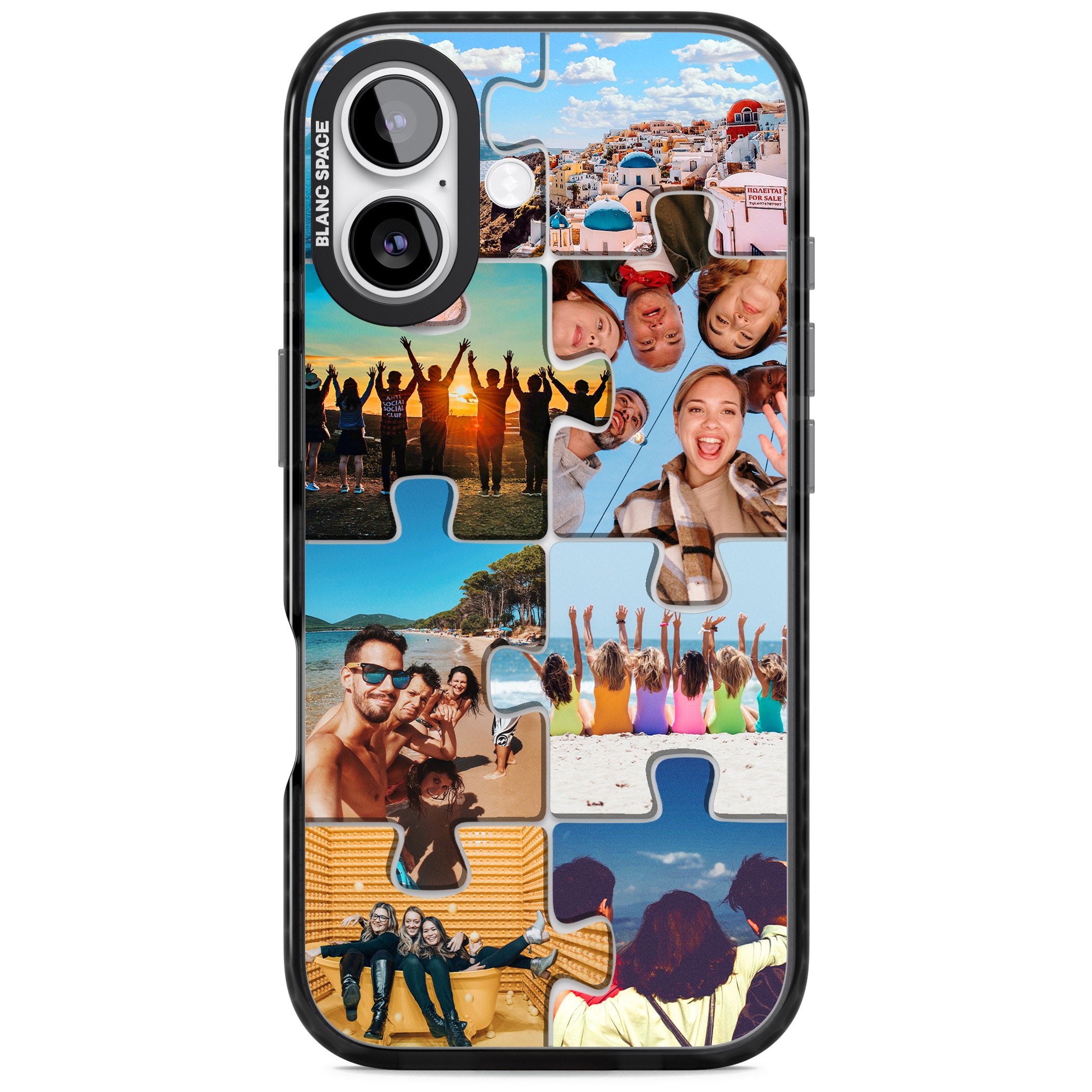 Personalised Jigsaw Photo Grid iPhone 17 Impact Black Phone Case