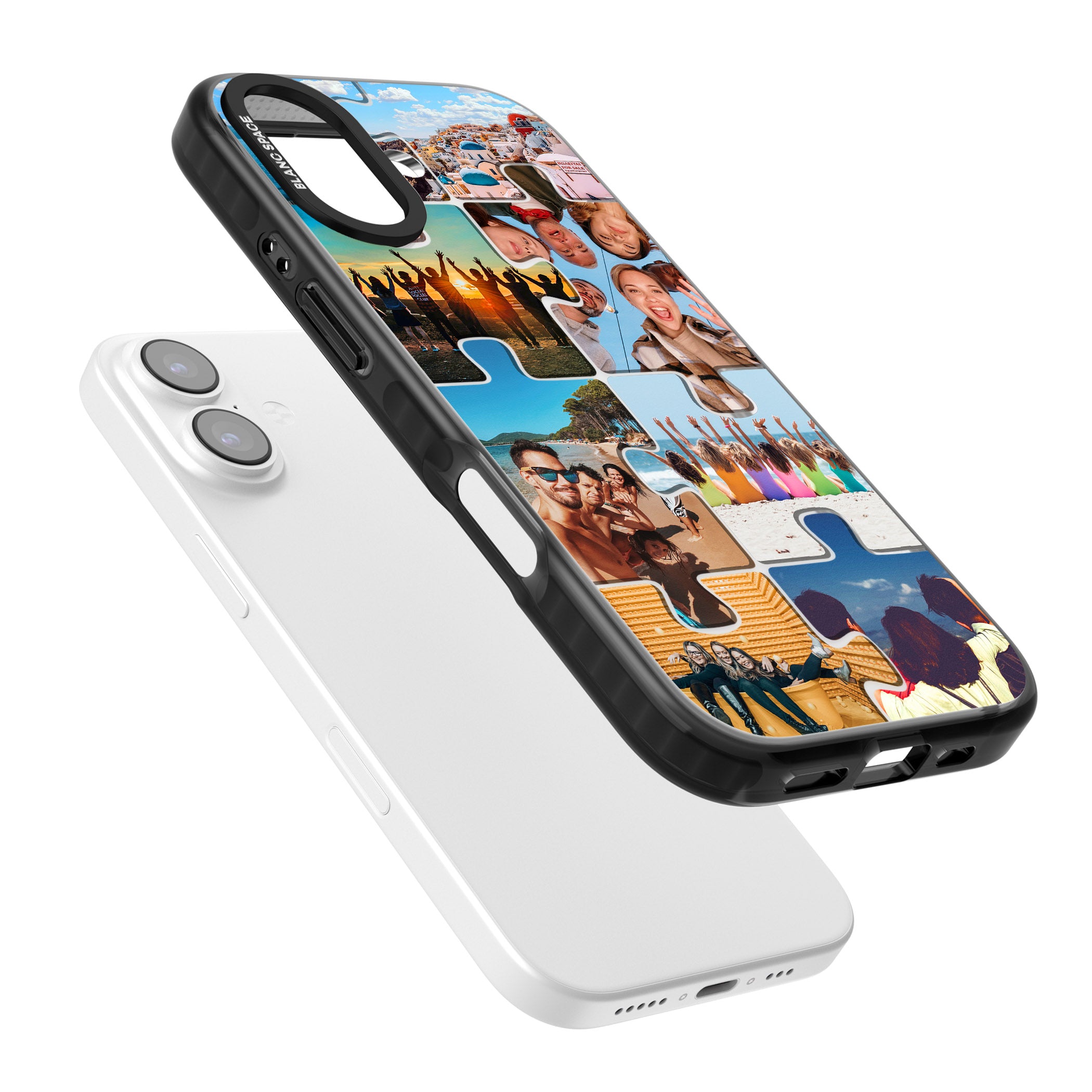 Personalised Jigsaw Photo Grid iPhone 17 Impact Black Phone Case Colours