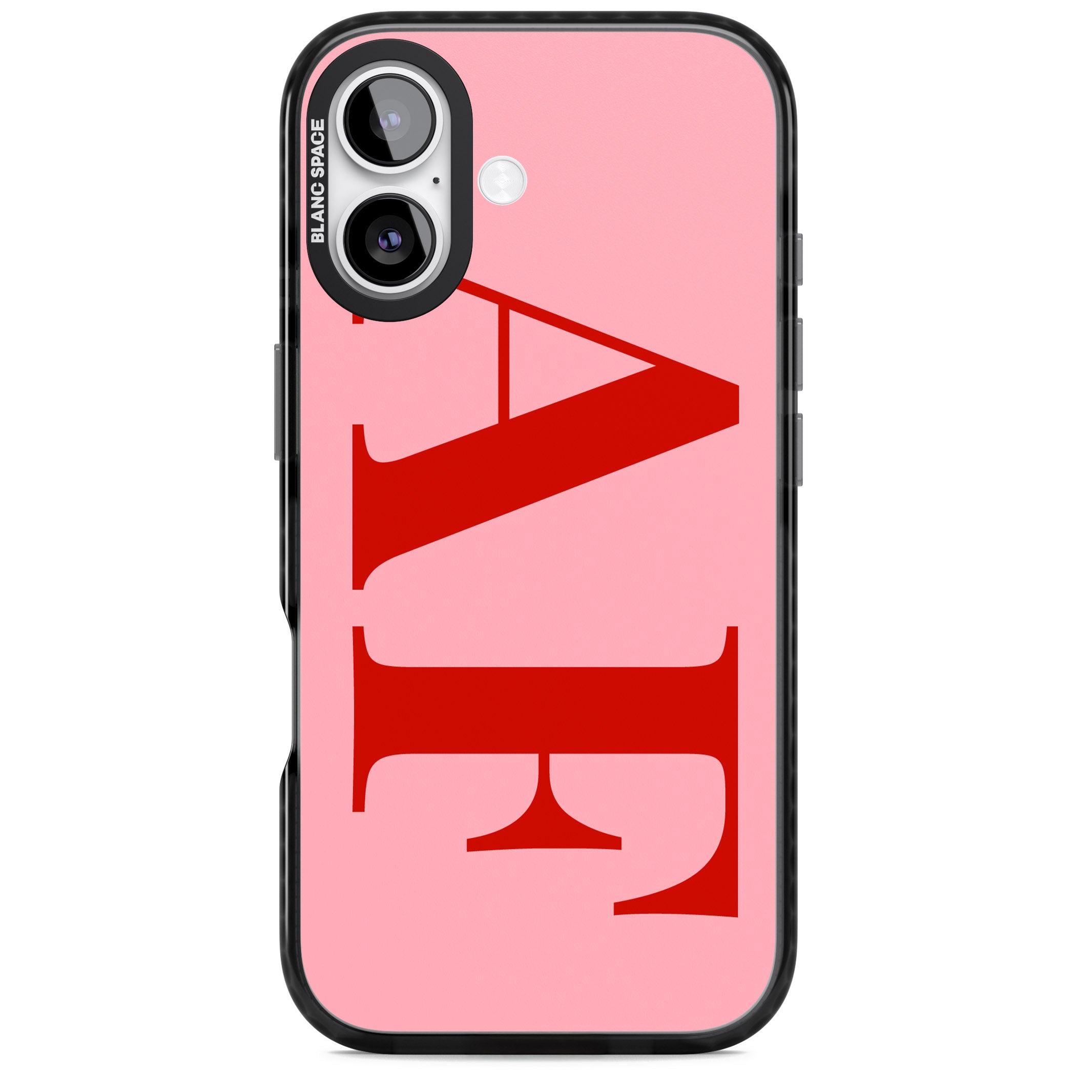 Personalised Red & Pink Letters iPhone 17 Impact Black Phone Case