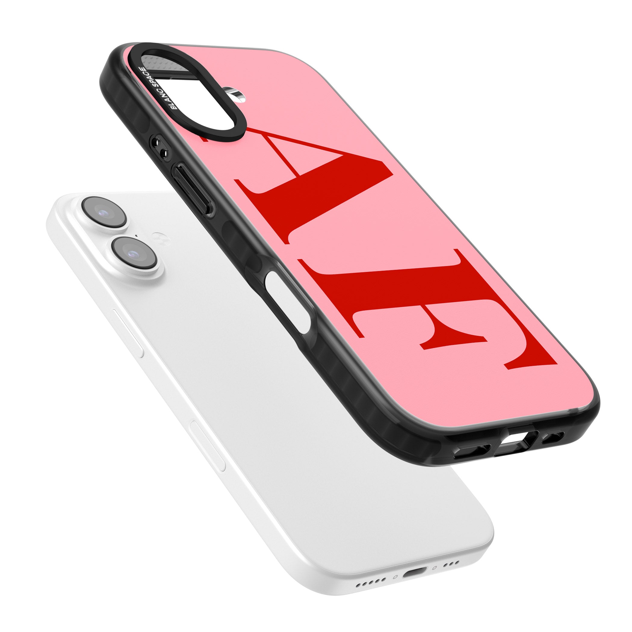 Personalised Red & Pink Letters iPhone 17 Impact Black Phone Case Colours