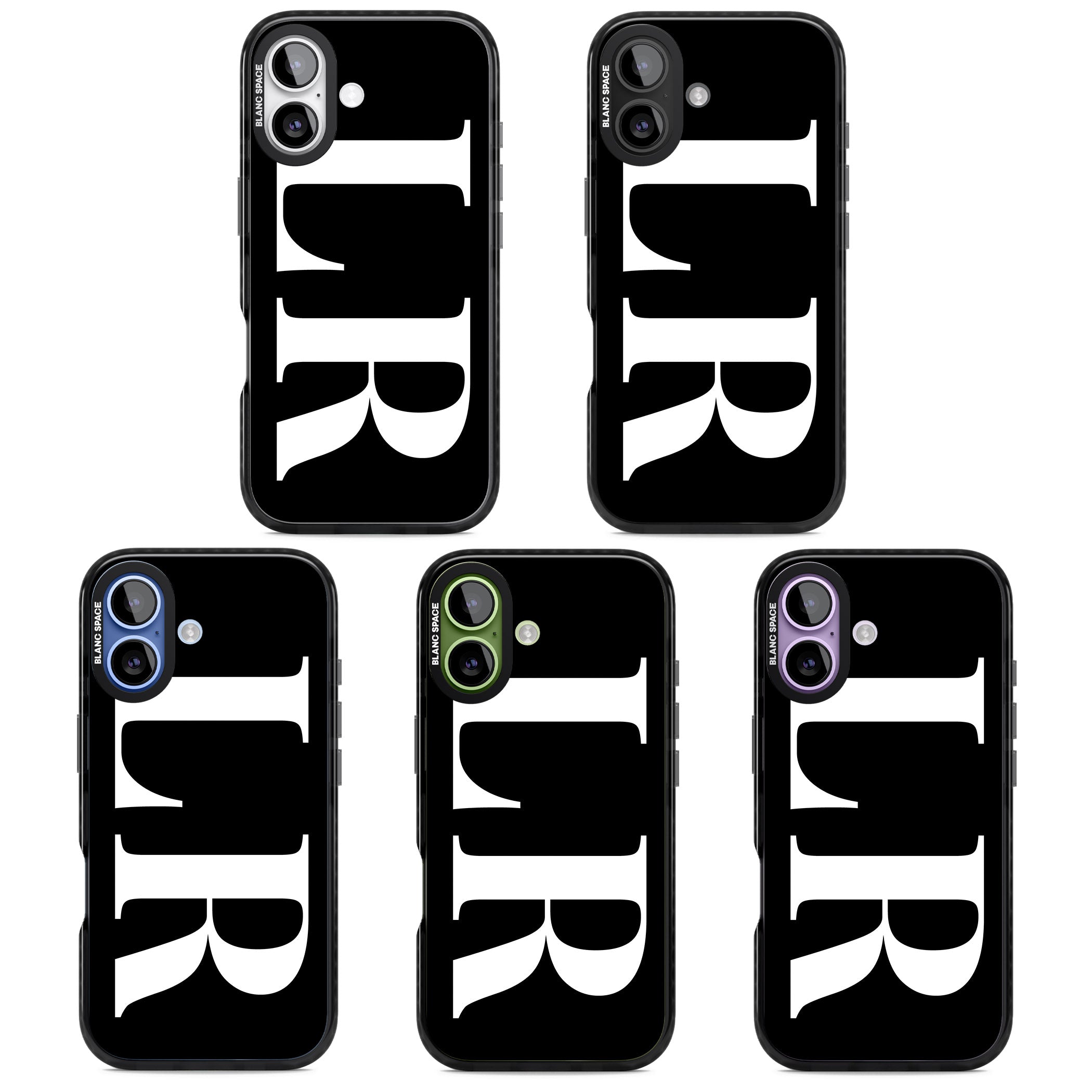 Personalised White & Black Letters iPhone 17 Impact Black Phone Case APT Impact Protection