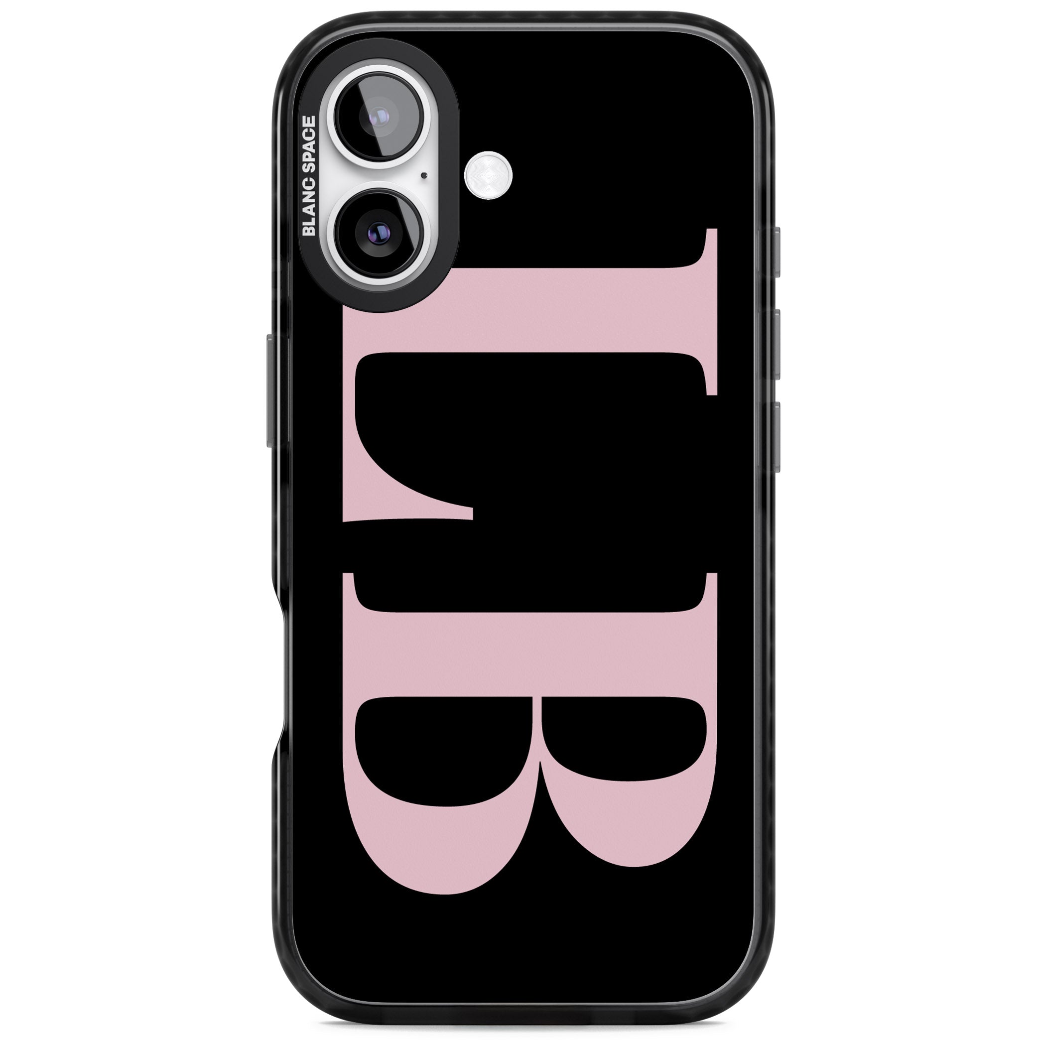 Personalised Pink & Black Green Letters iPhone 17 Impact Black Phone Case