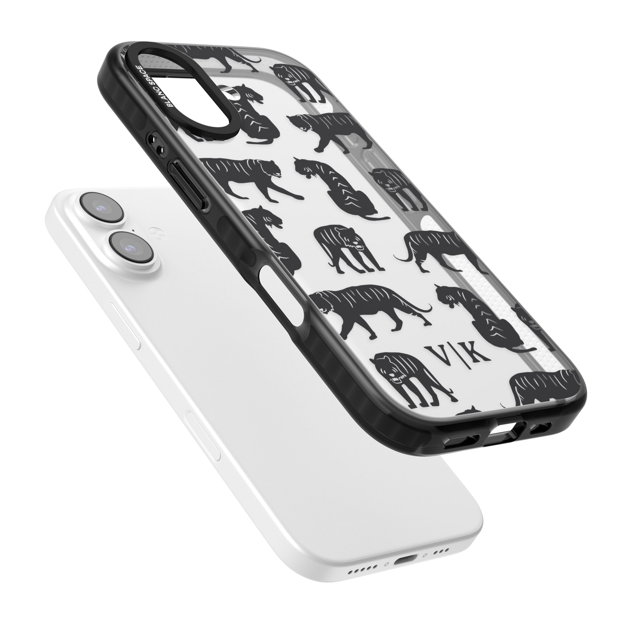 Personalised Tiger Silhouettes iPhone 17 Impact Black Phone Case Colours