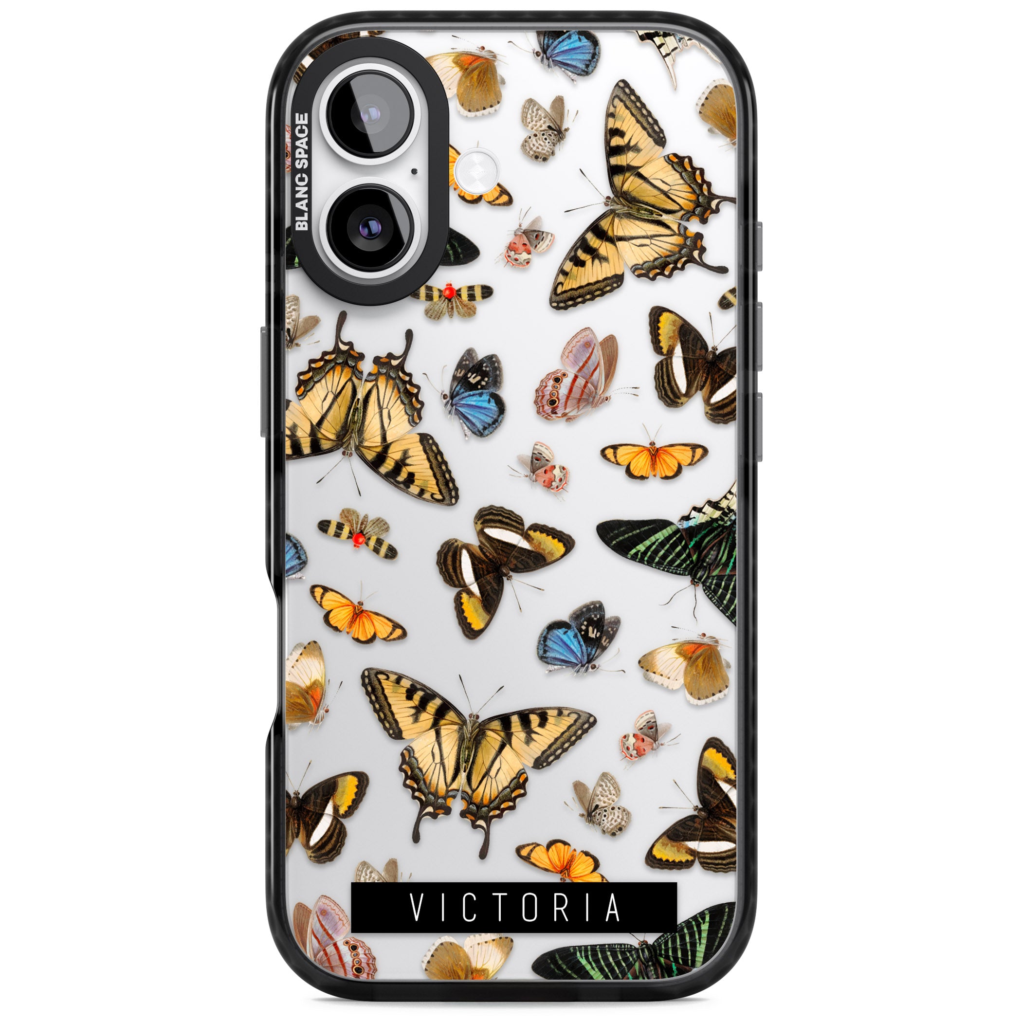 Personalised Butterfly Archive iPhone 17 Impact Black Phone Case