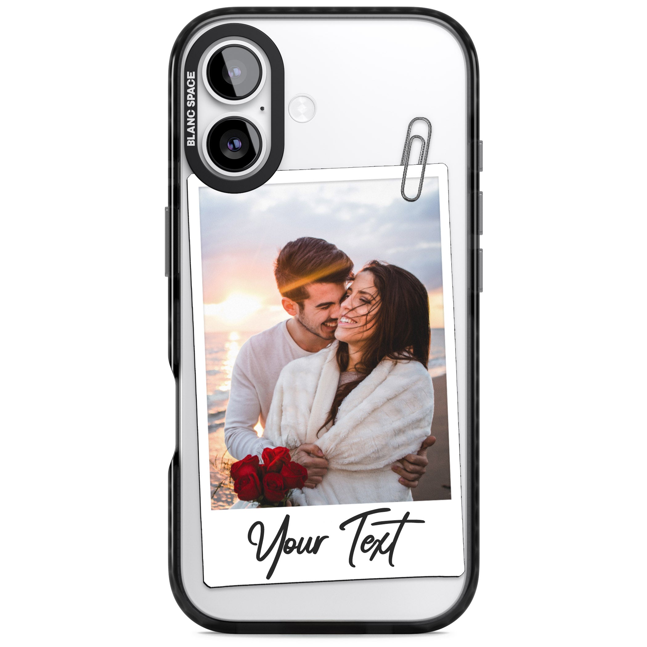 Personalised Instant Camera Photo iPhone 17 Impact Black Phone Case