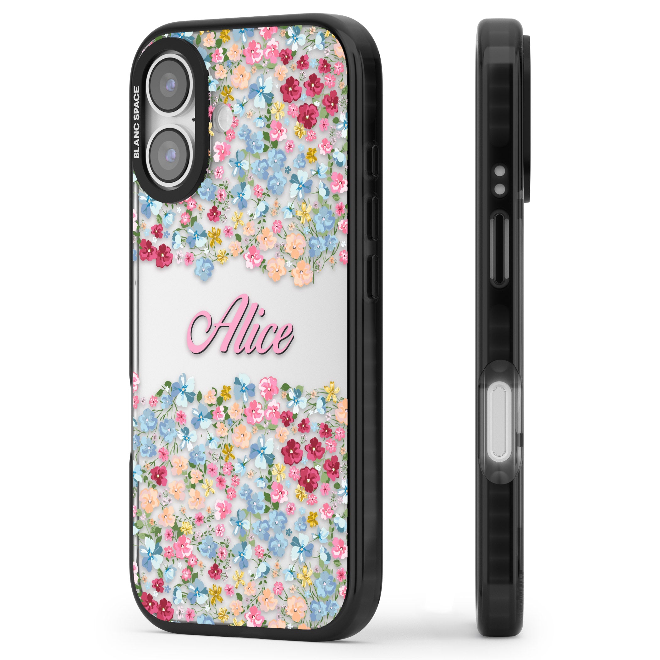 Personalised Venetian Meadow iPhone 17 Impact Black Phone Case Side Profile