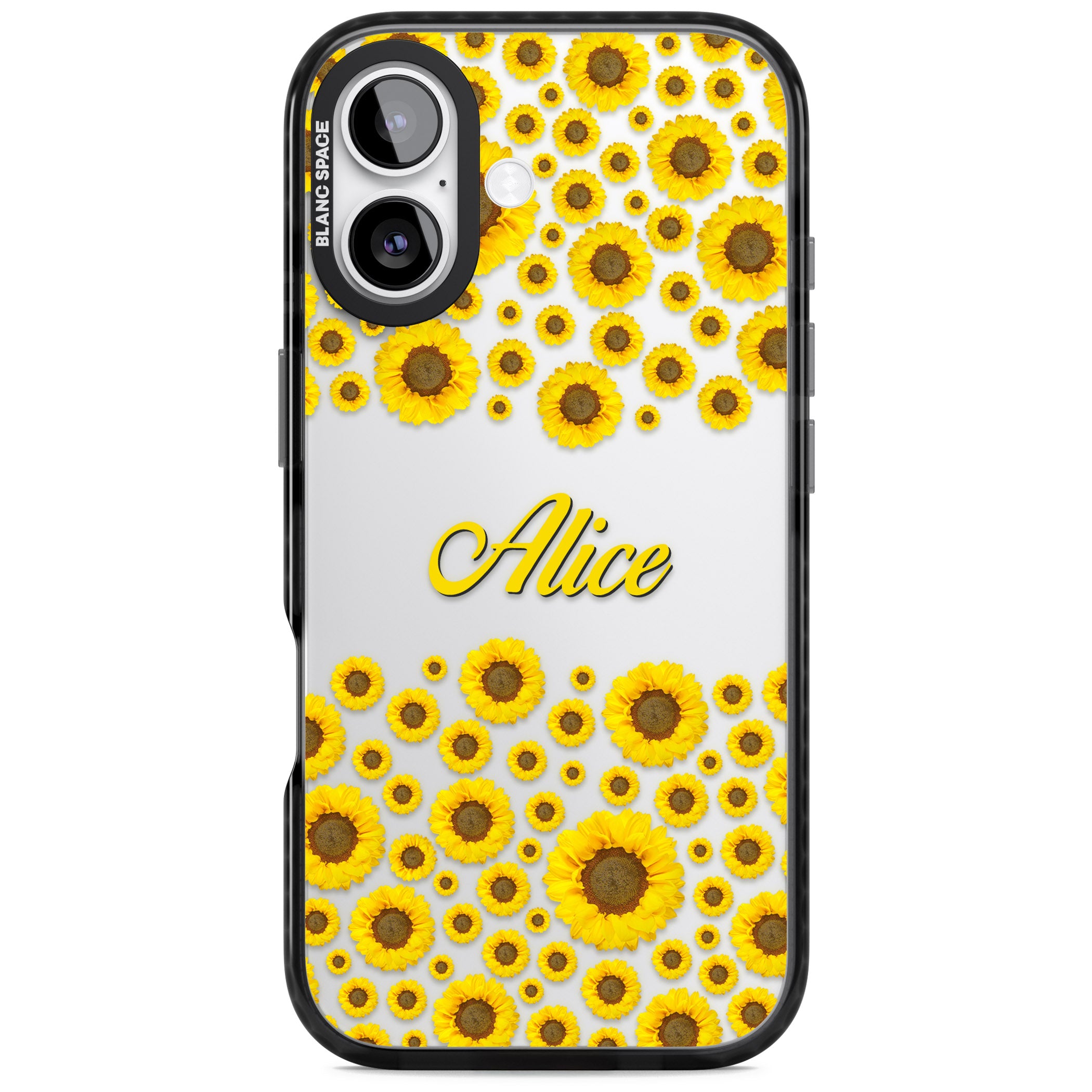 Personalised Sunflowers iPhone 17 Impact Black Phone Case