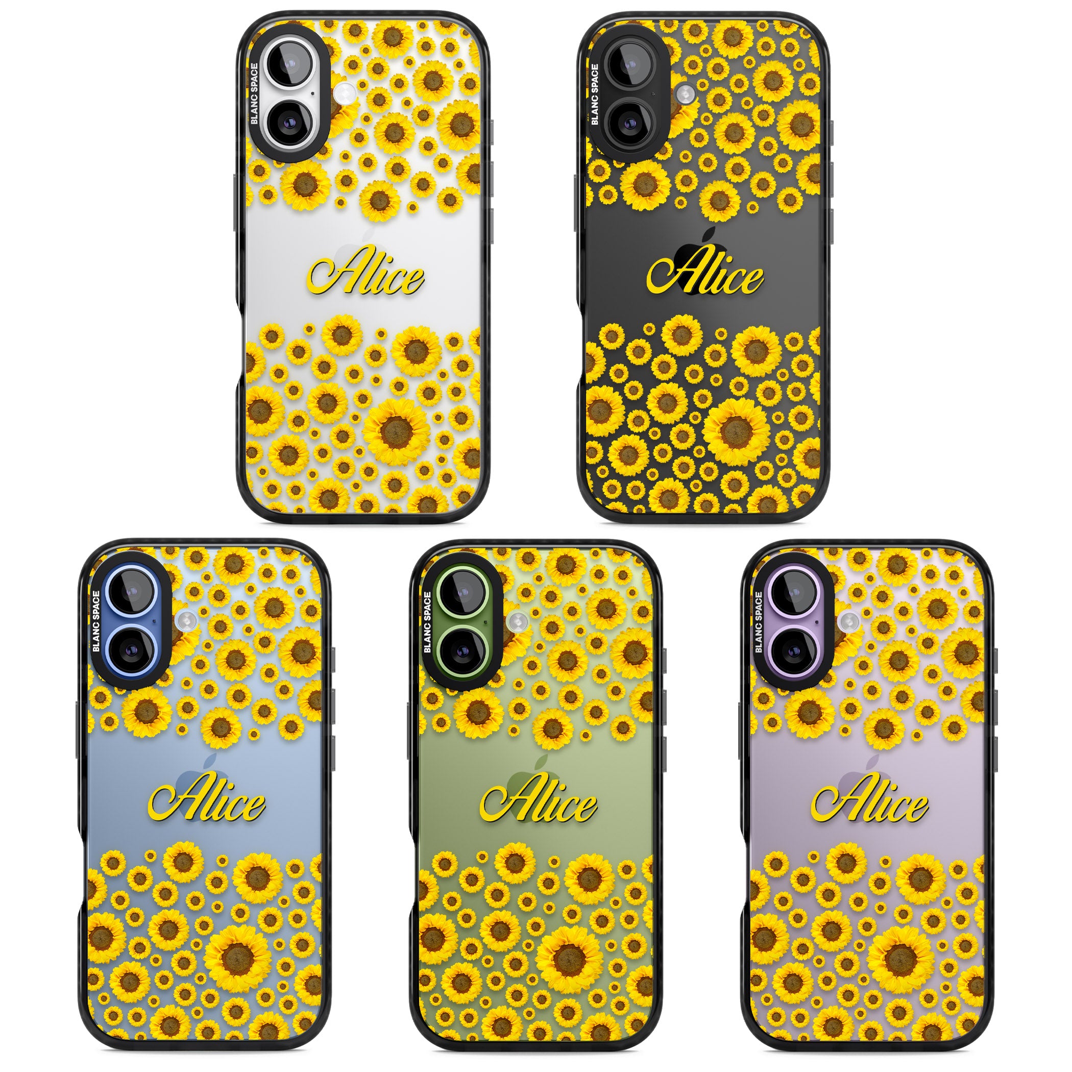 Personalised Sunflowers iPhone 17 Impact Black Phone Case APT Impact Protection