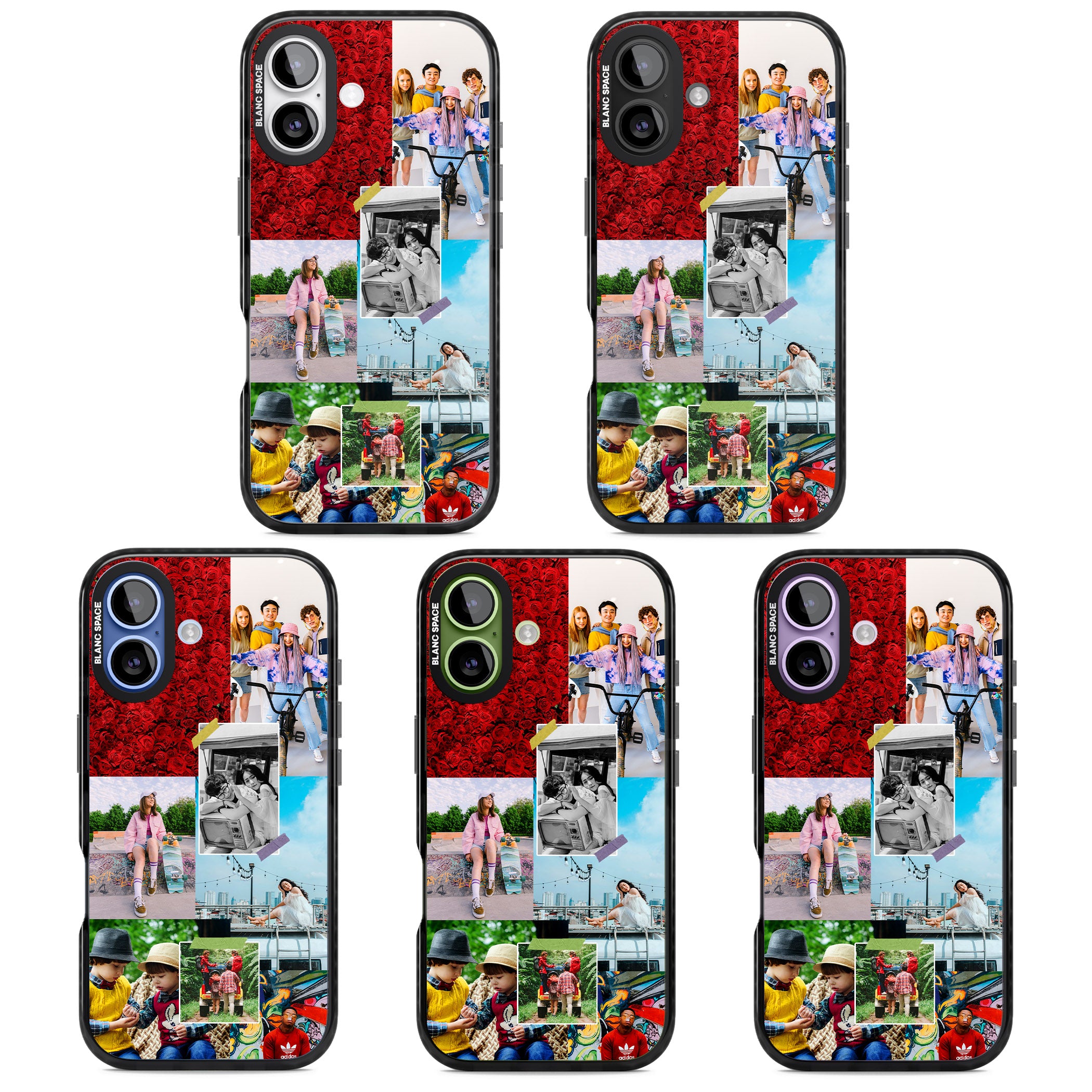 Personalised Photo Collage iPhone 17 Impact Black Phone Case APT Impact Protection