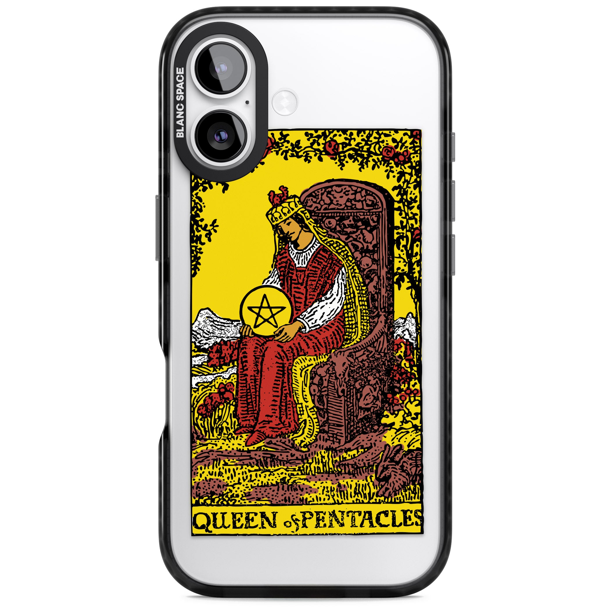 Personalised Queen Of Pentacles Tarot Card (Color) iPhone 17 Impact Black Phone Case
