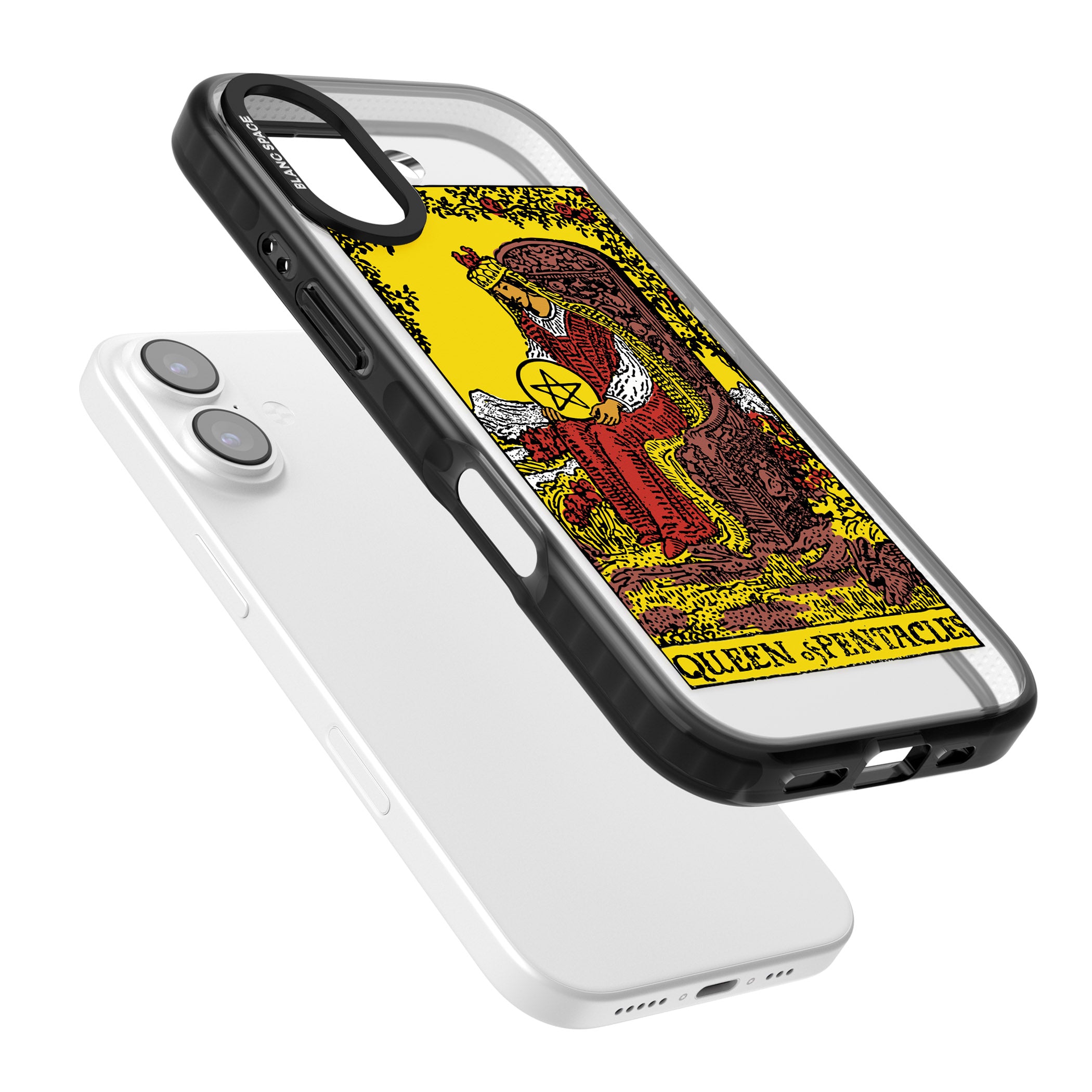 Personalised Queen Of Pentacles Tarot Card (Color) iPhone 17 Impact Black Phone Case Colours