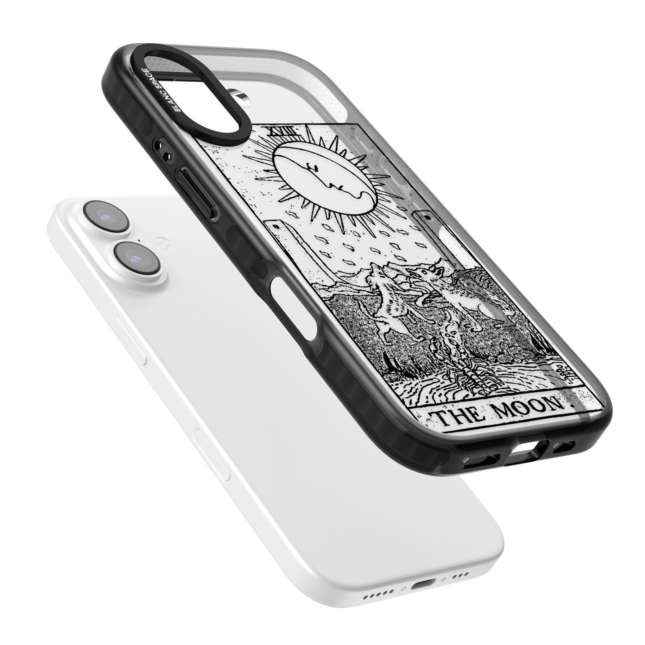 Personalised The Moon Tarot Card (Clear) iPhone 17 Impact Black Phone Case Colours