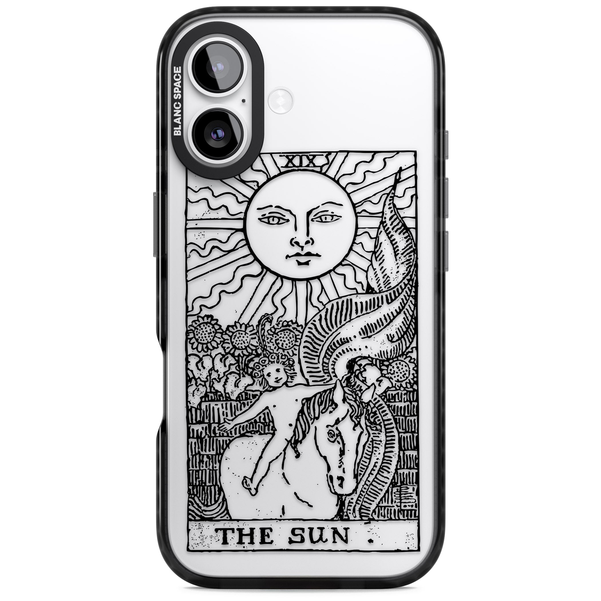 Personalised The Sun Tarot Card (Clear) iPhone 17 Impact Black Phone Case