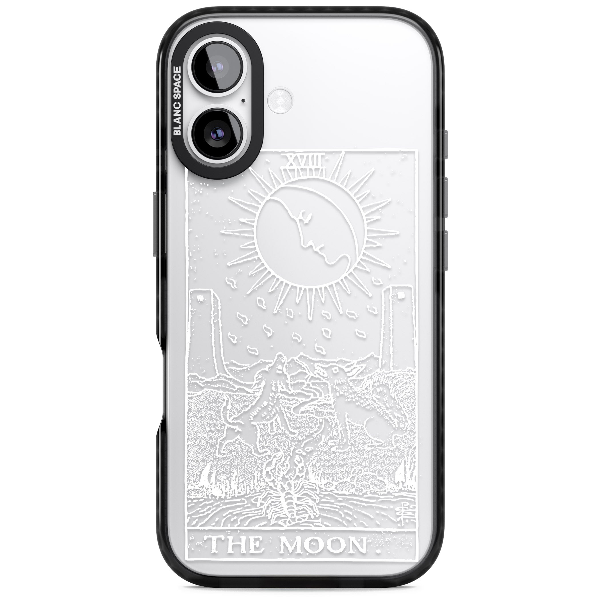 Personalised The Moon Tarot Card (White) iPhone 17 Impact Black Phone Case