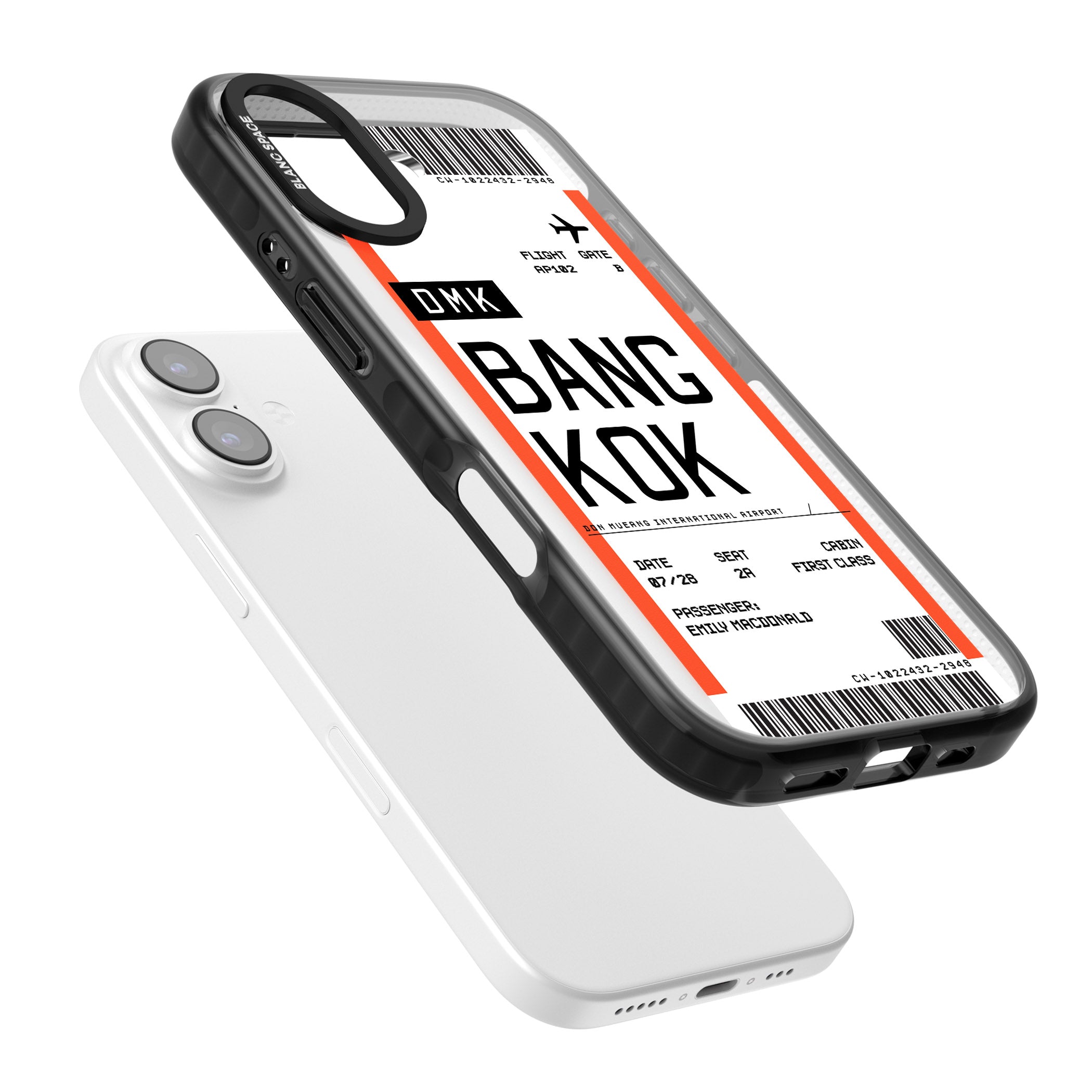Personalised Bangkok Boarding Pass iPhone 17 Impact Black Phone Case Colours