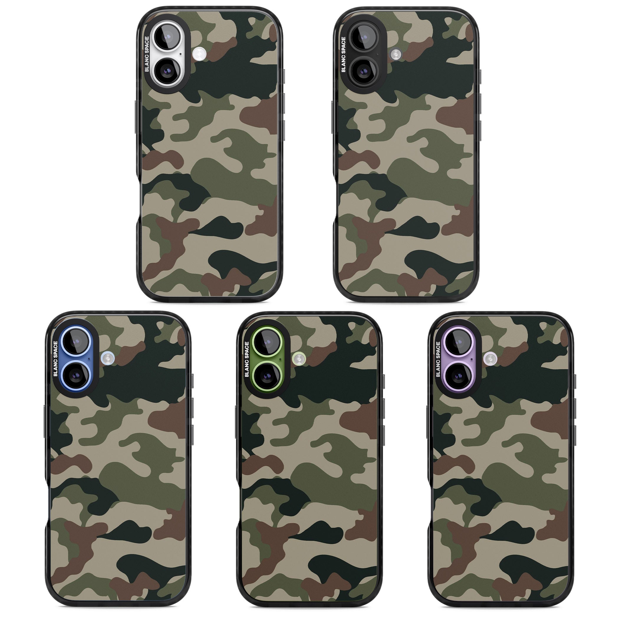Woodland British Camo iPhone 17 Impact Black Phone Case APT Impact Protection