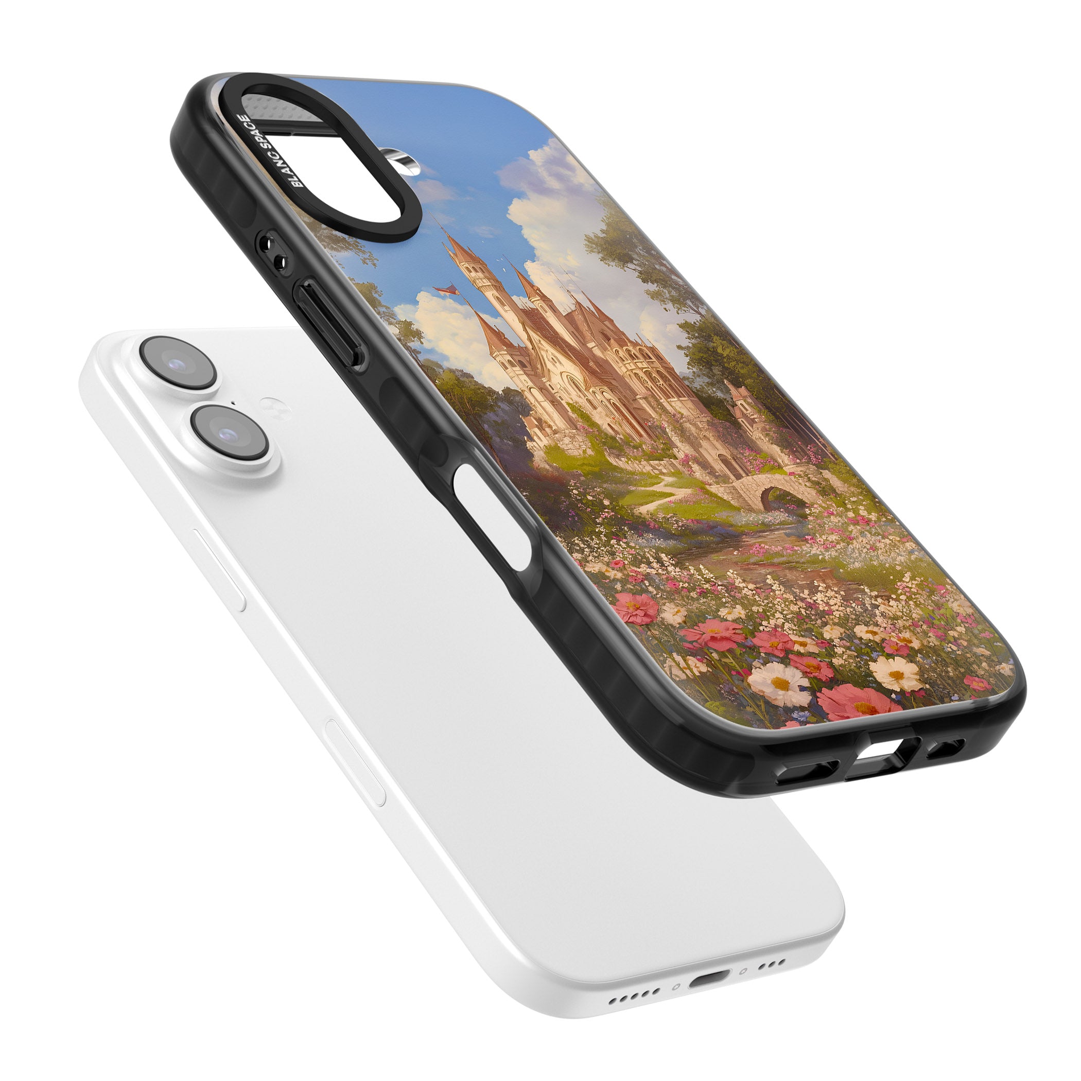 Castle Flower Fields iPhone 17 Impact Black Phone Case Colours
