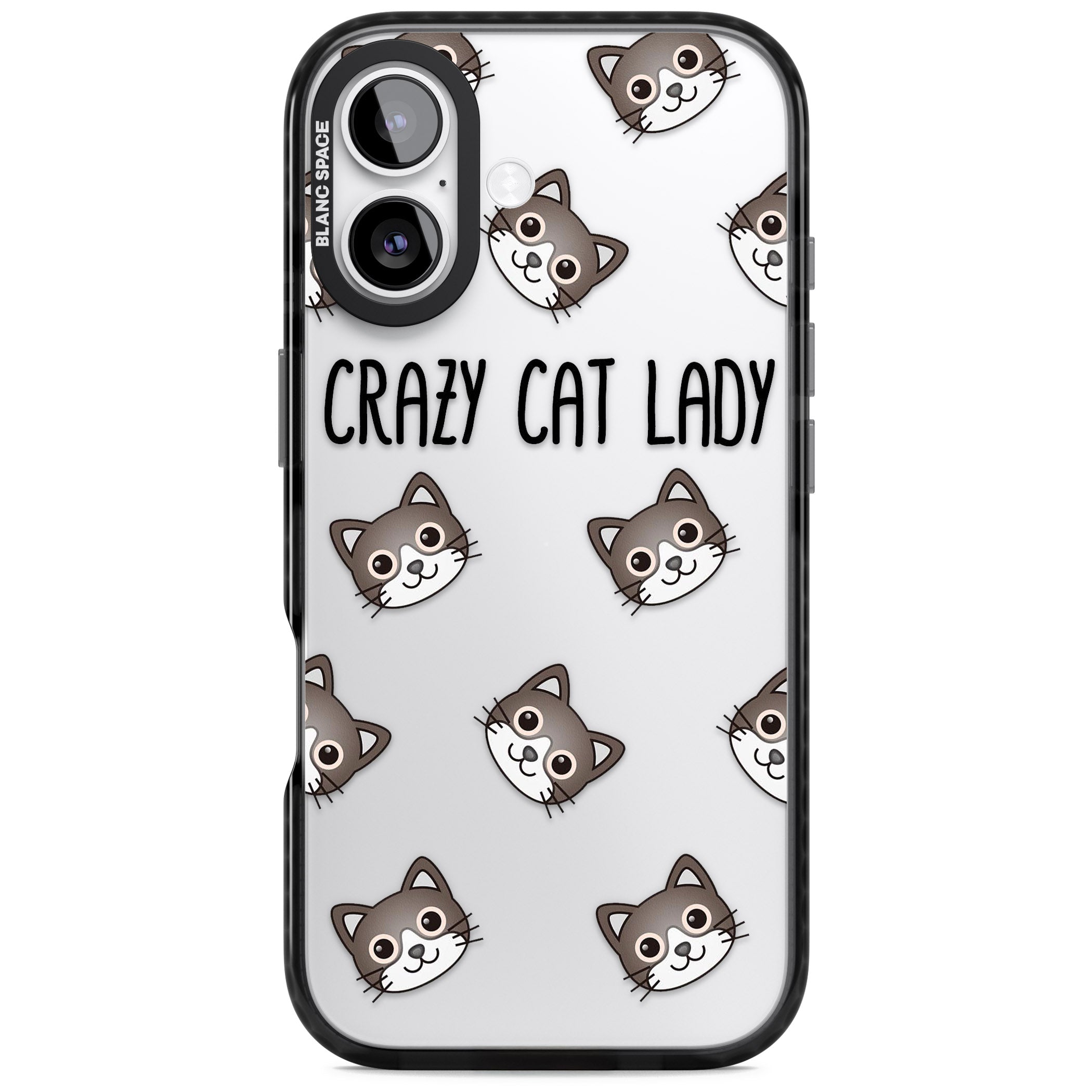 Crazy Cat Lady iPhone 17 Impact Black Phone Case