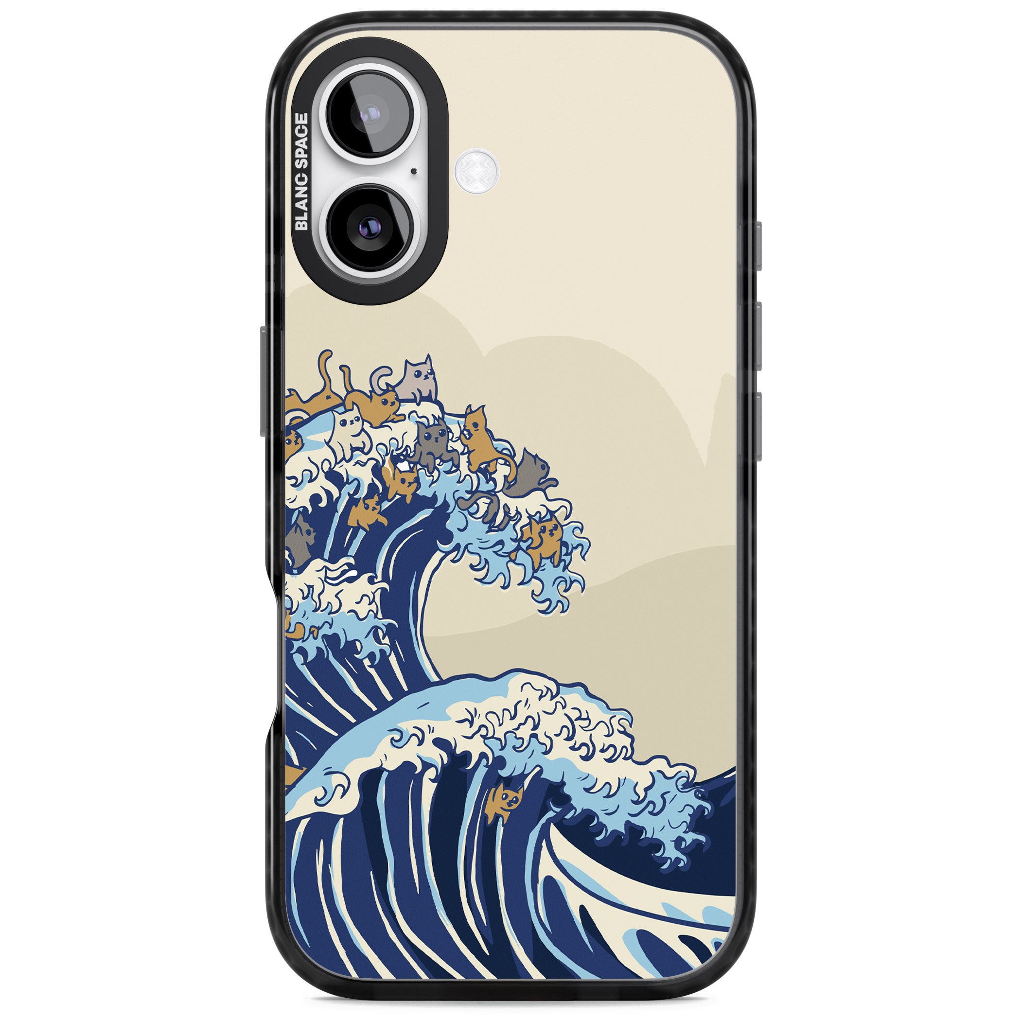 The Great Cat Wave iPhone 17 Impact Black Phone Case