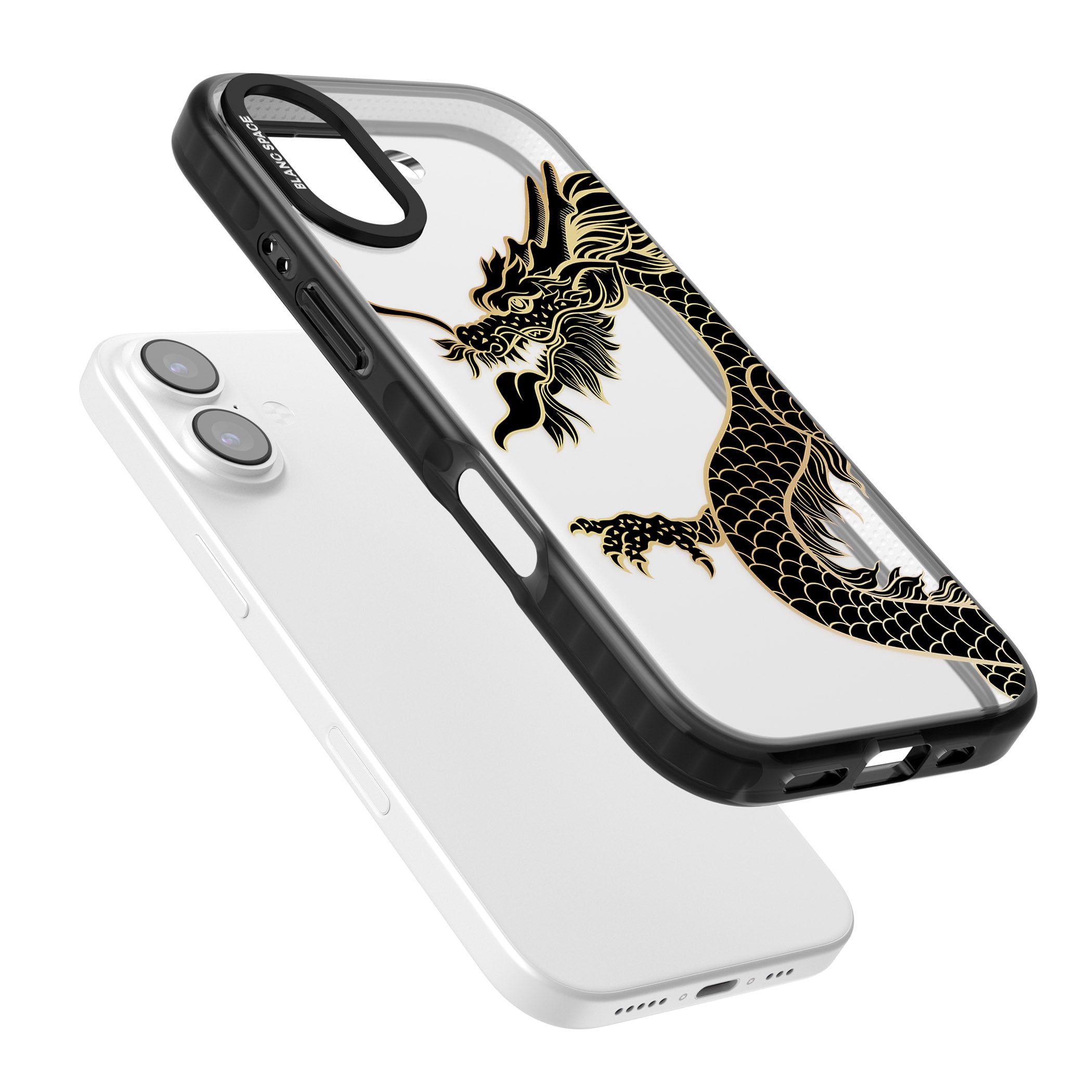 Large Black Dragon iPhone 17 Impact Black Phone Case Colours
