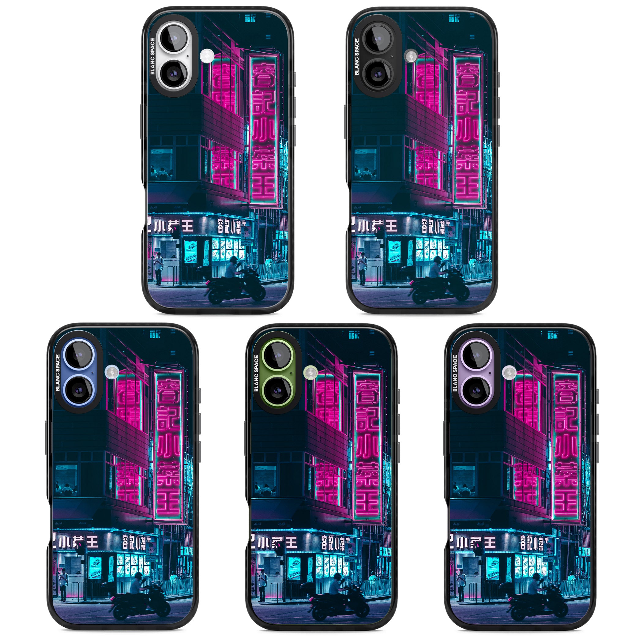 Neon City Ride iPhone 17 Impact Black Phone Case APT Impact Protection