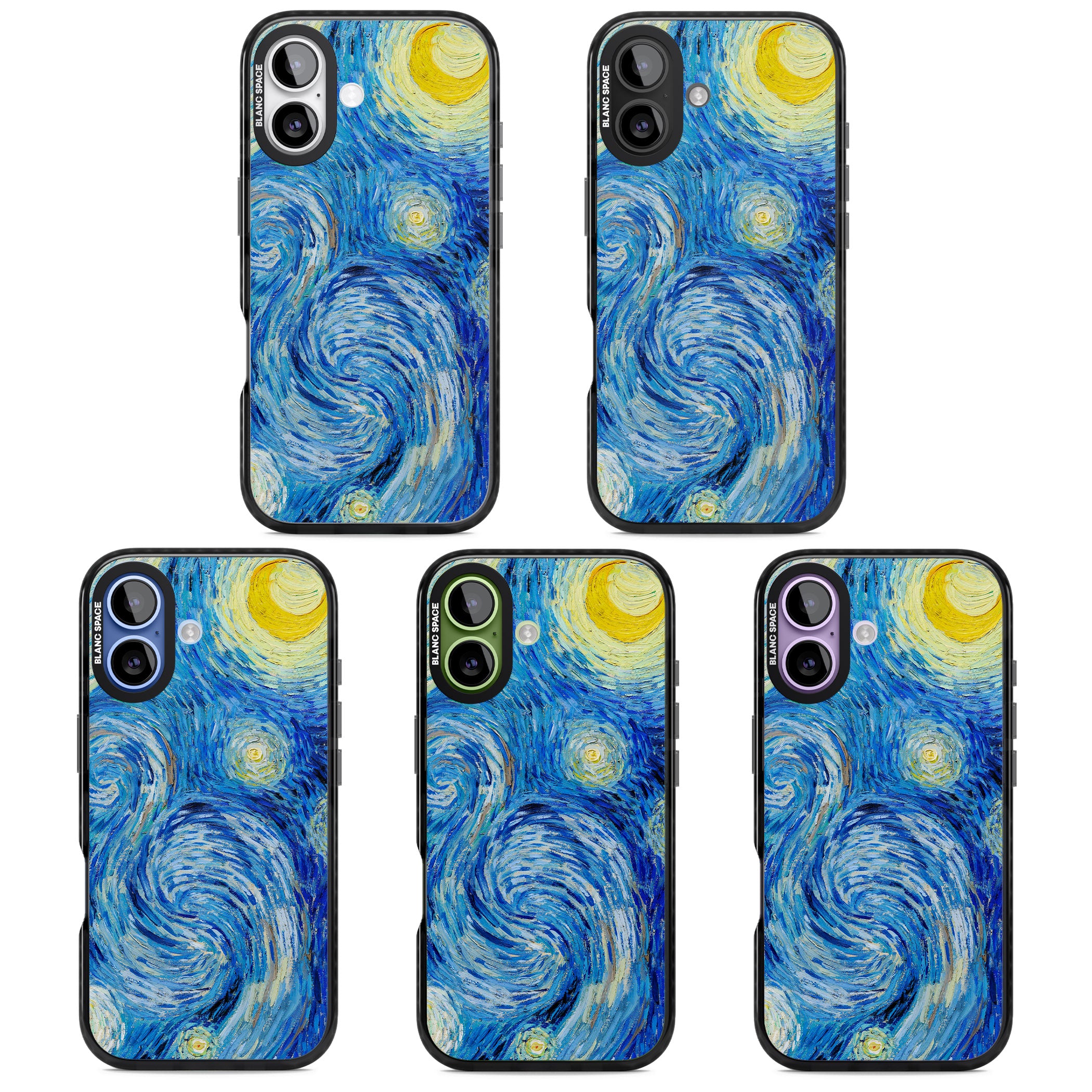 The Starry Night By Vincent Van Gogh iPhone 17 Impact Black Phone Case APT Impact Protection