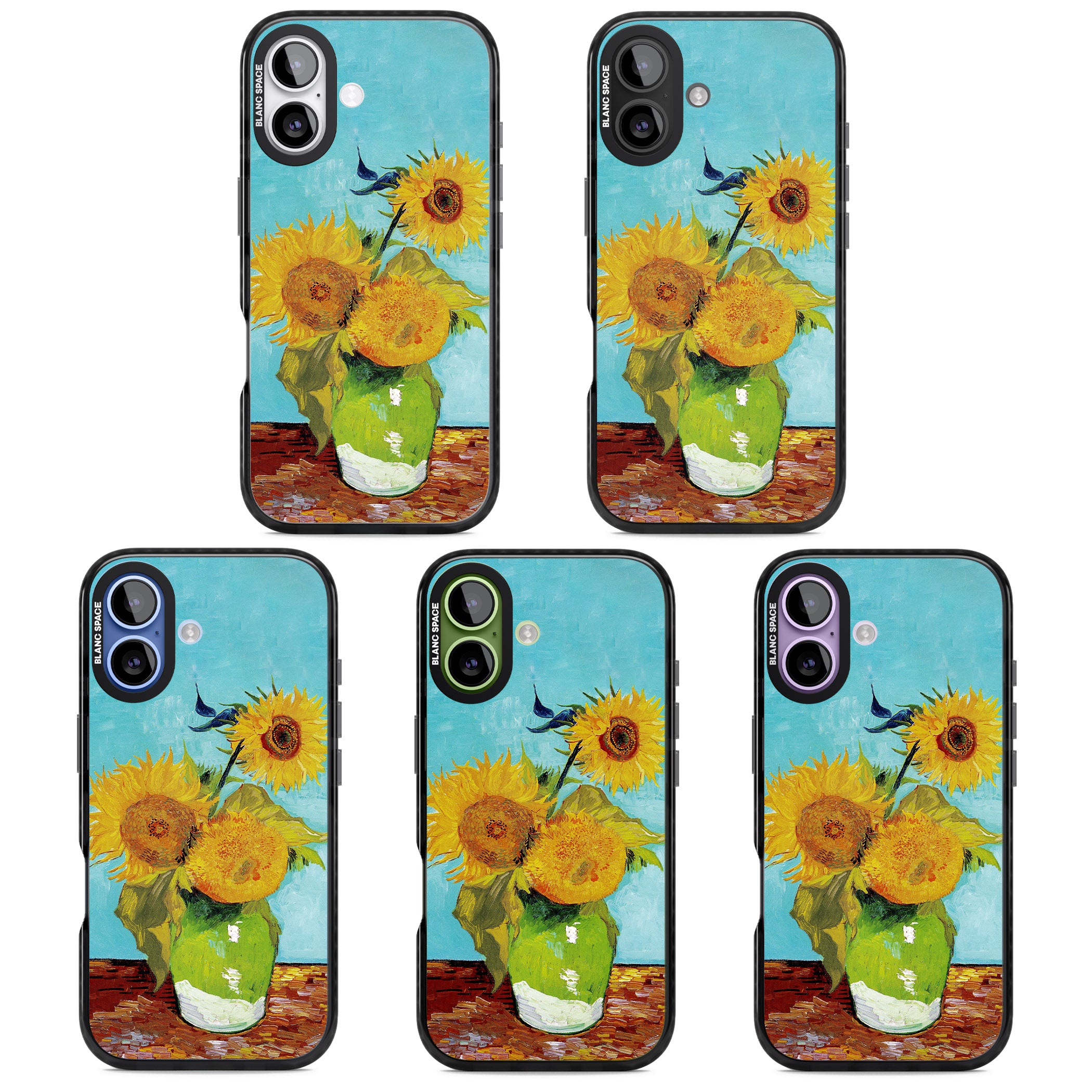 Vase With Three Sunflowers iPhone 17 Impact Black Phone Case APT Impact Protection