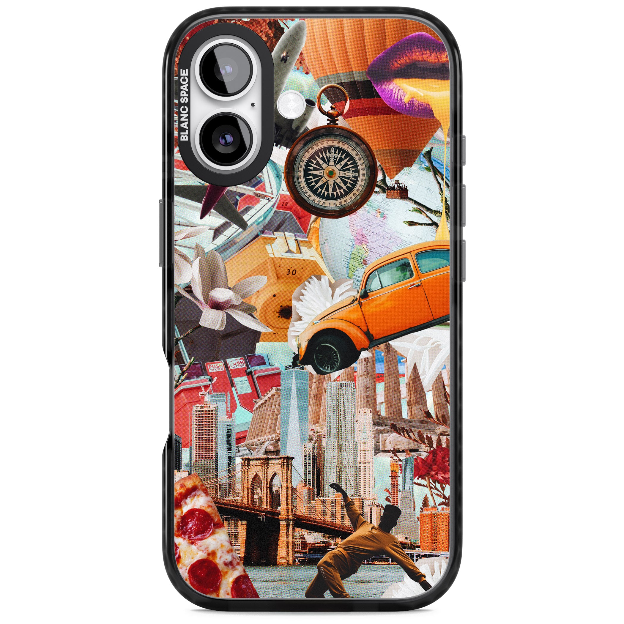 Bold New York Collage iPhone 17 Impact Black Phone Case