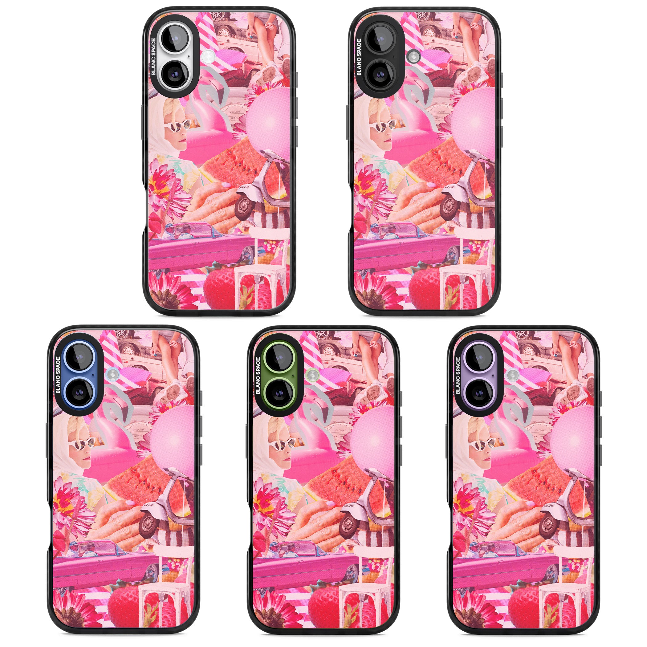 Retro Pink Glamour iPhone 17 Impact Black Phone Case APT Impact Protection