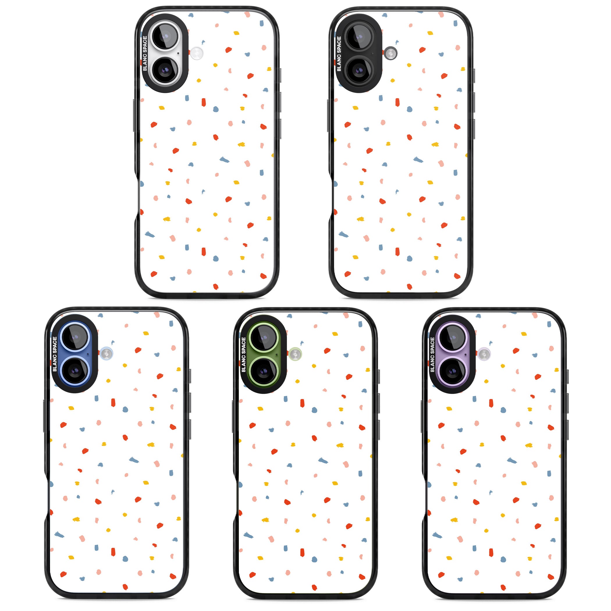 Confetti Speckle iPhone 17 Impact Black Phone Case APT Impact Protection