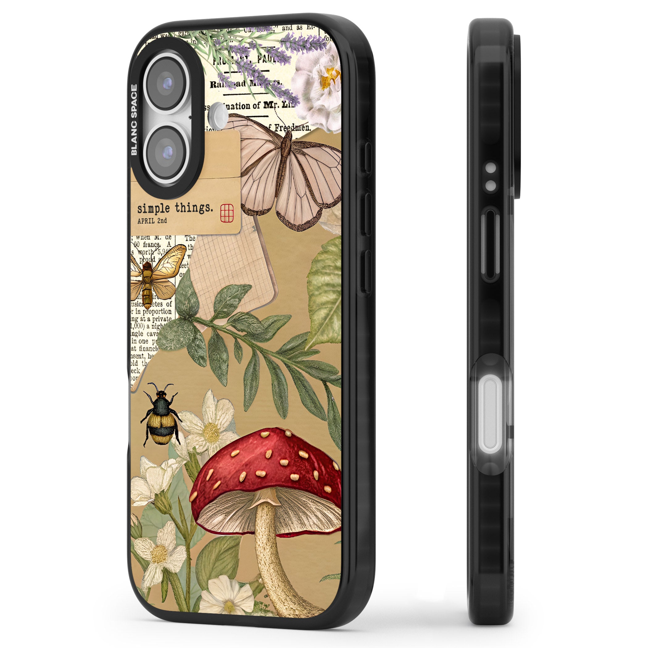 Simple Things iPhone 17 Impact Black Phone Case Side Profile
