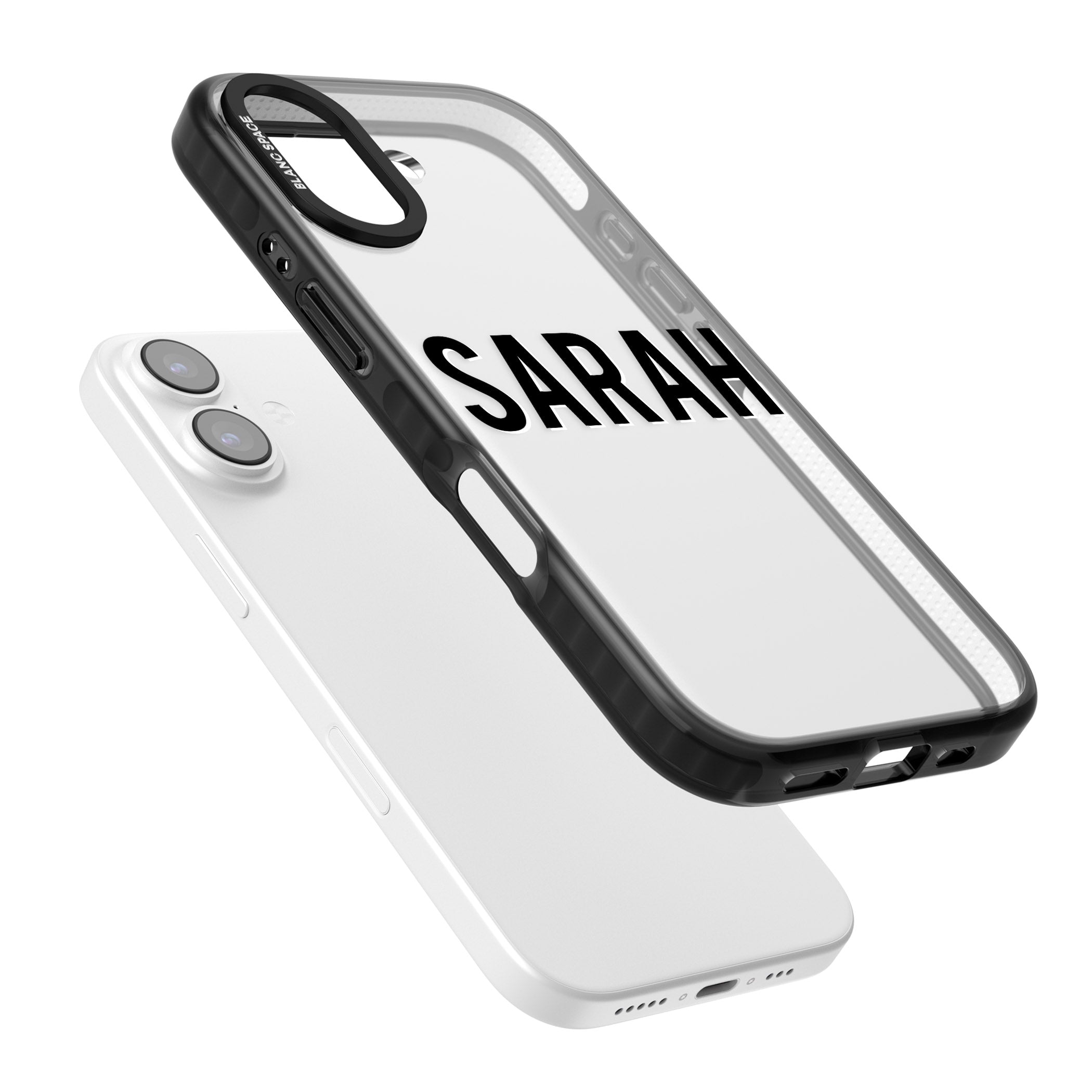 Personalised Clear Name iPhone 17 Impact Black Phone Case Colours