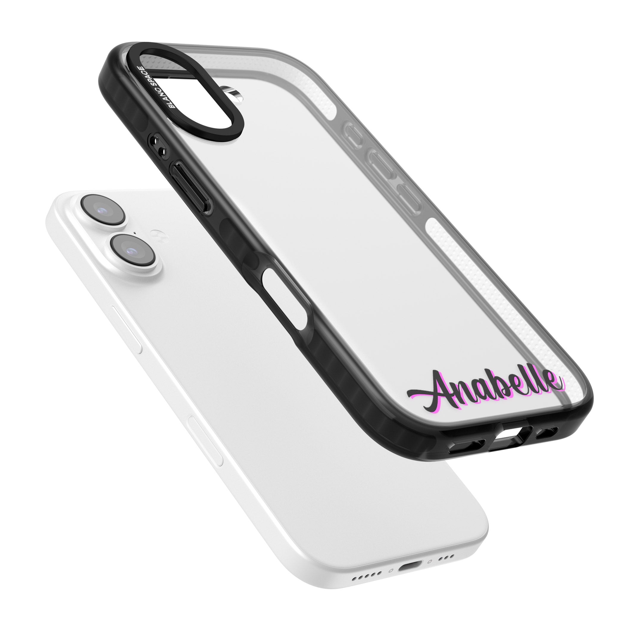 Personalised Cute Bottom Name iPhone 17 Impact Black Phone Case Colours