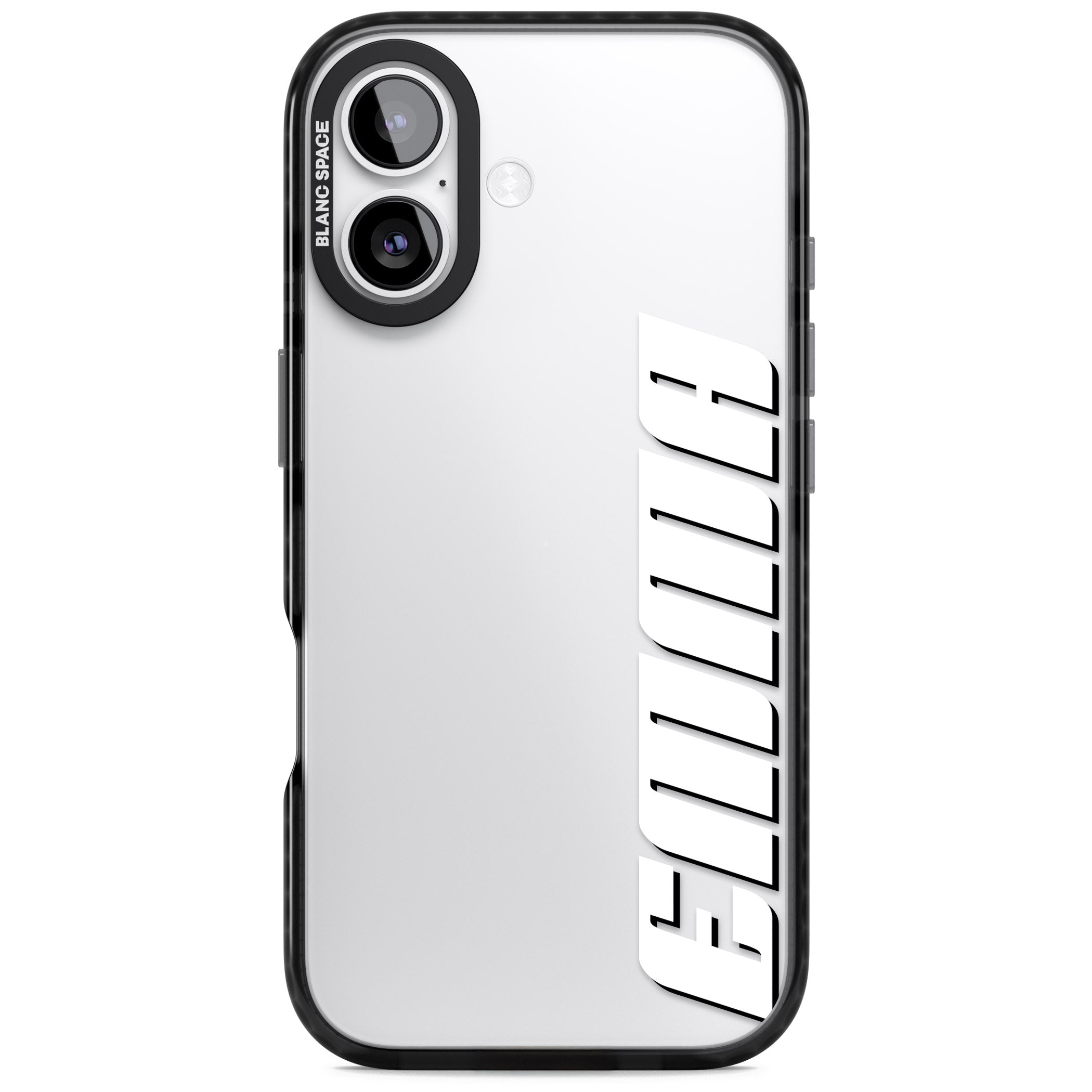 Personalised Vertical Bold Name iPhone 17 Impact Black Phone Case