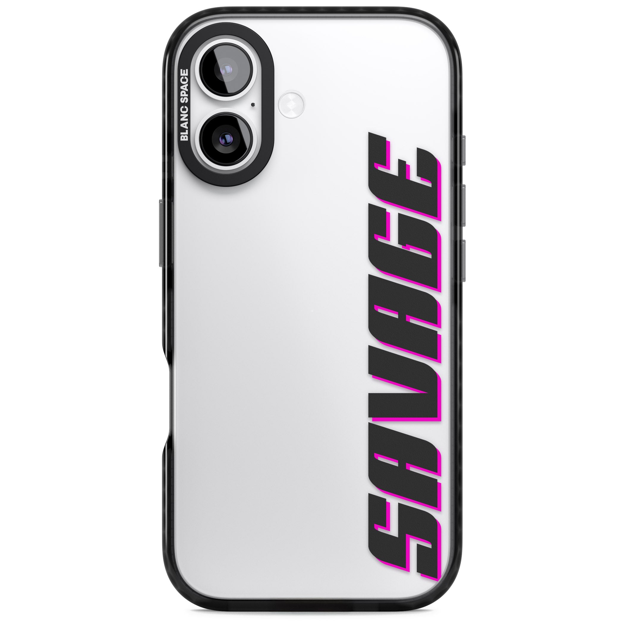 Personalised Cool Vertical Name iPhone 17 Impact Black Phone Case