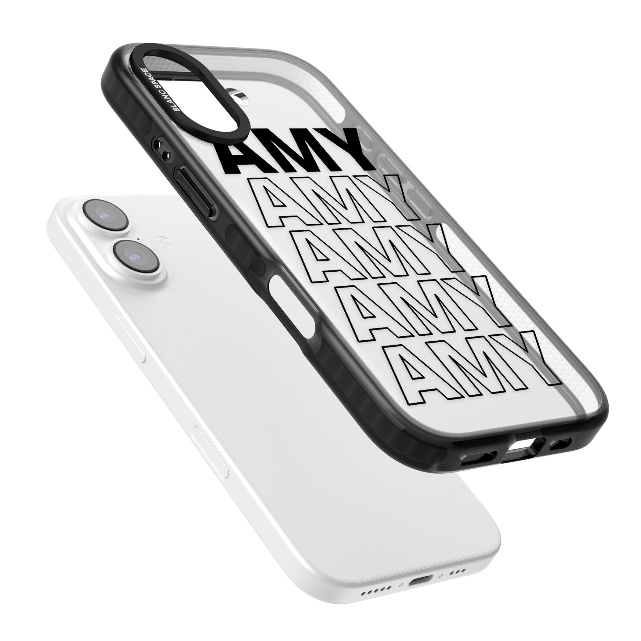 Personalised Bold Continous Name iPhone 17 Impact Black Phone Case Colours