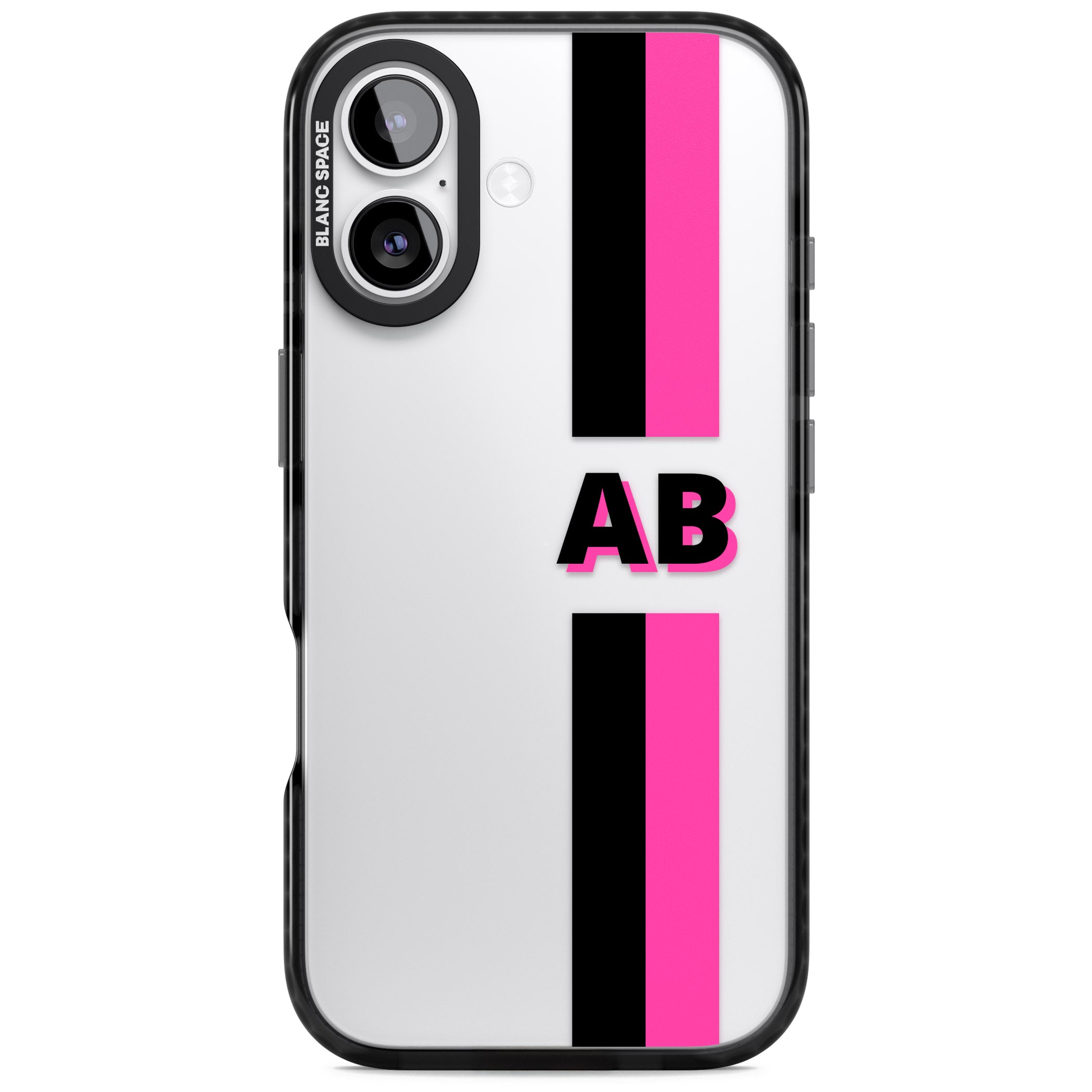 Personalised Bold Name Stripe iPhone 17 Impact Black Phone Case