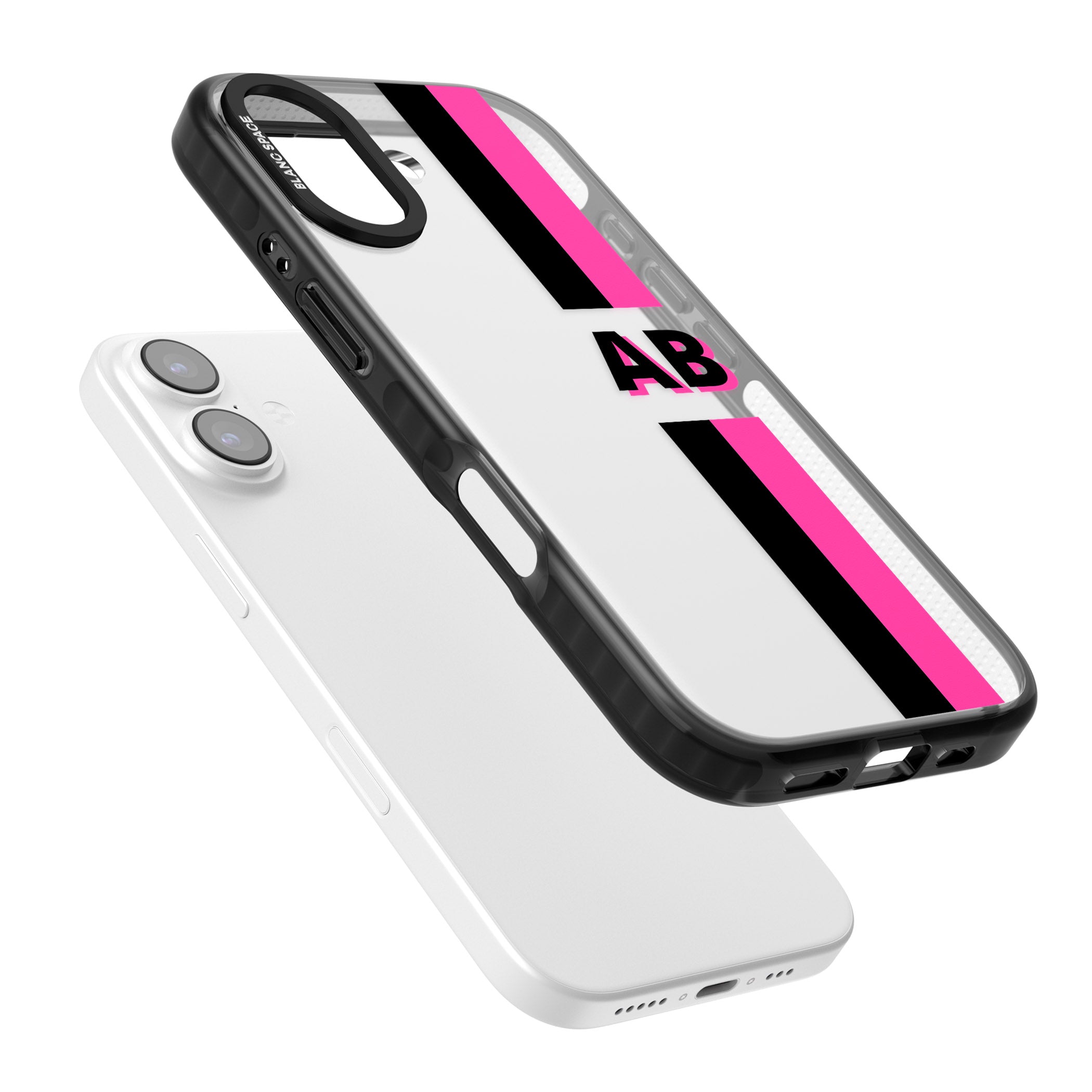 Personalised Bold Name Stripe iPhone 17 Impact Black Phone Case Colours