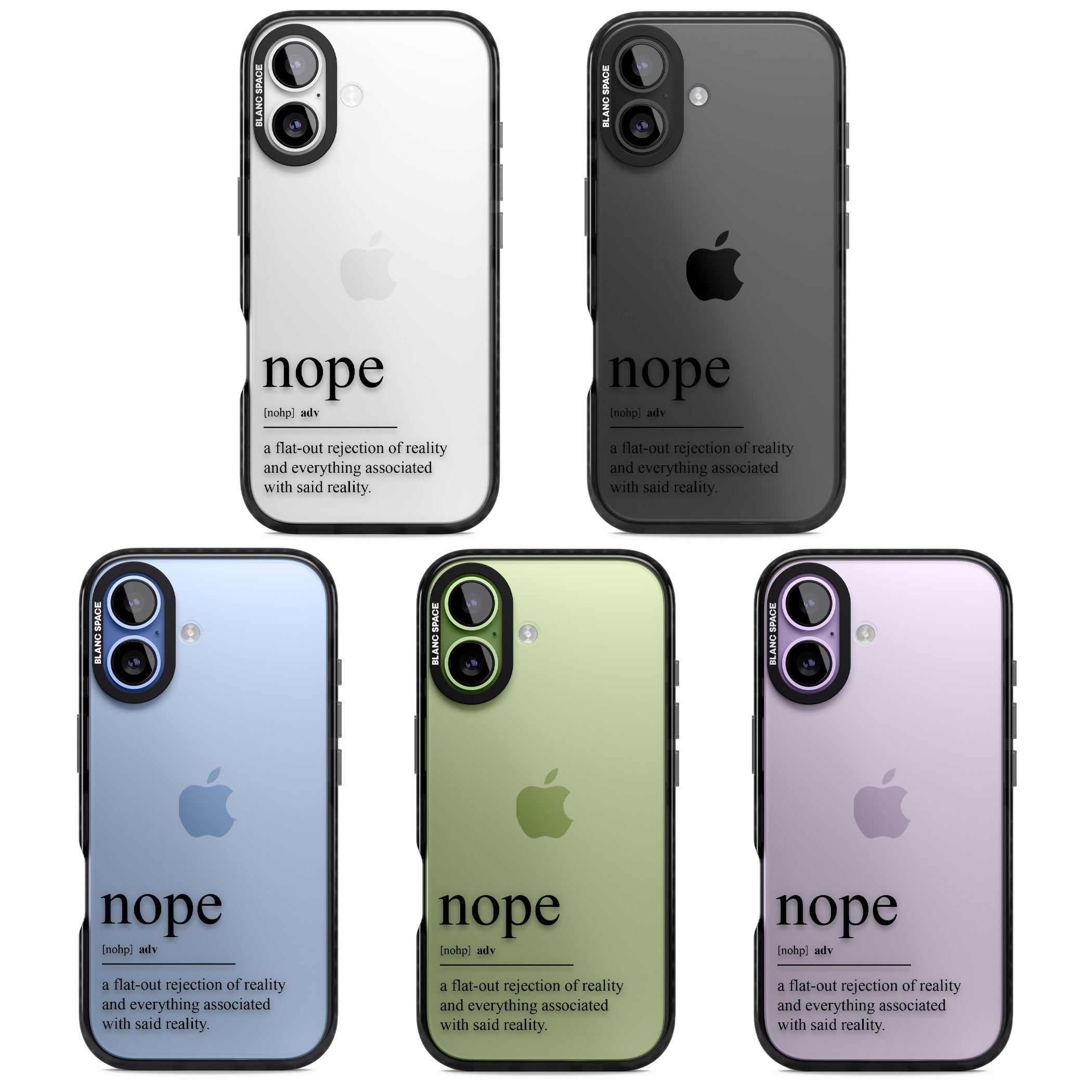 Nope iPhone 17 Impact Black Phone Case APT Impact Protection