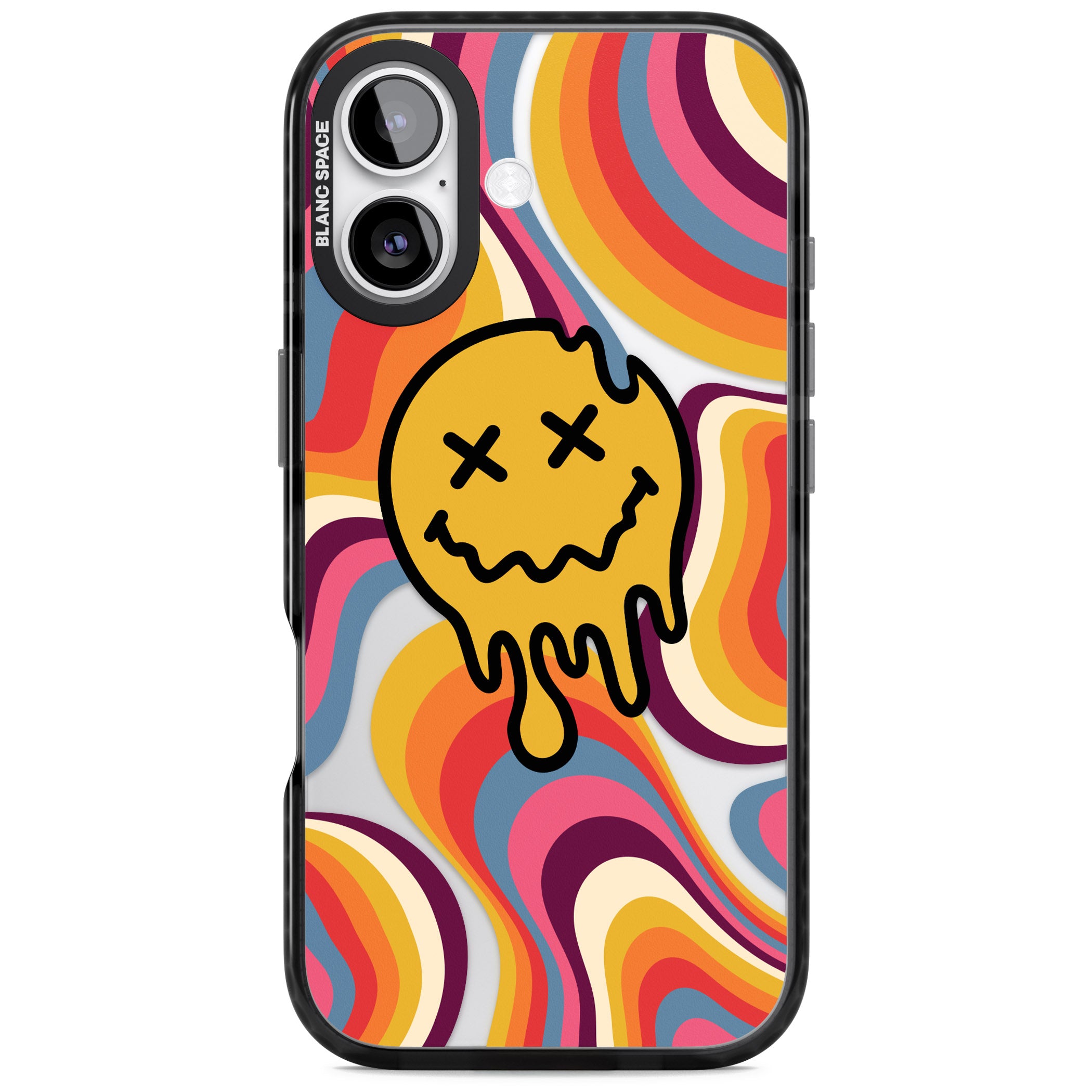 Trippy Face Melt iPhone 17 Impact Black Phone Case