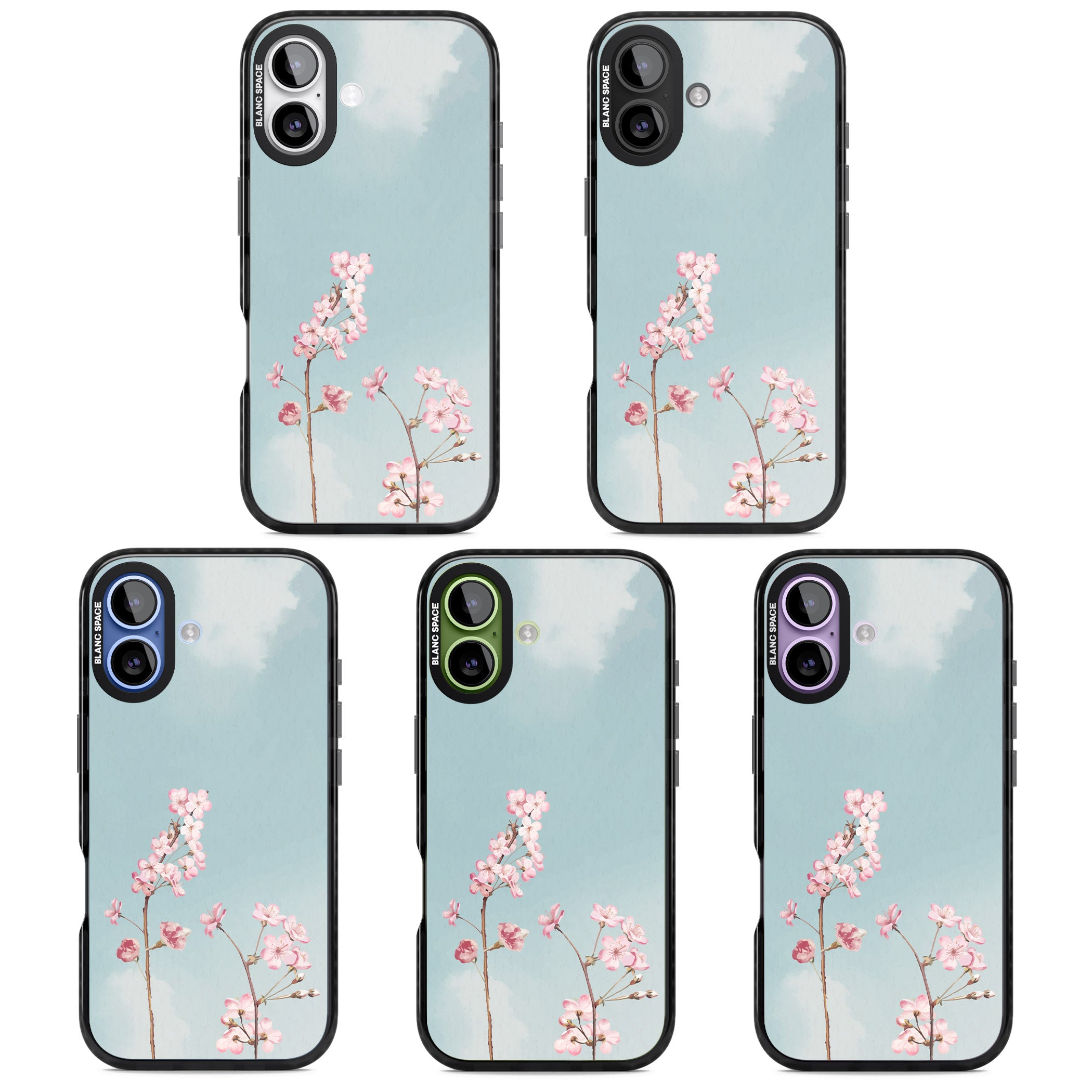 Blossom Flower Sky iPhone 17 Impact Black Phone Case APT Impact Protection