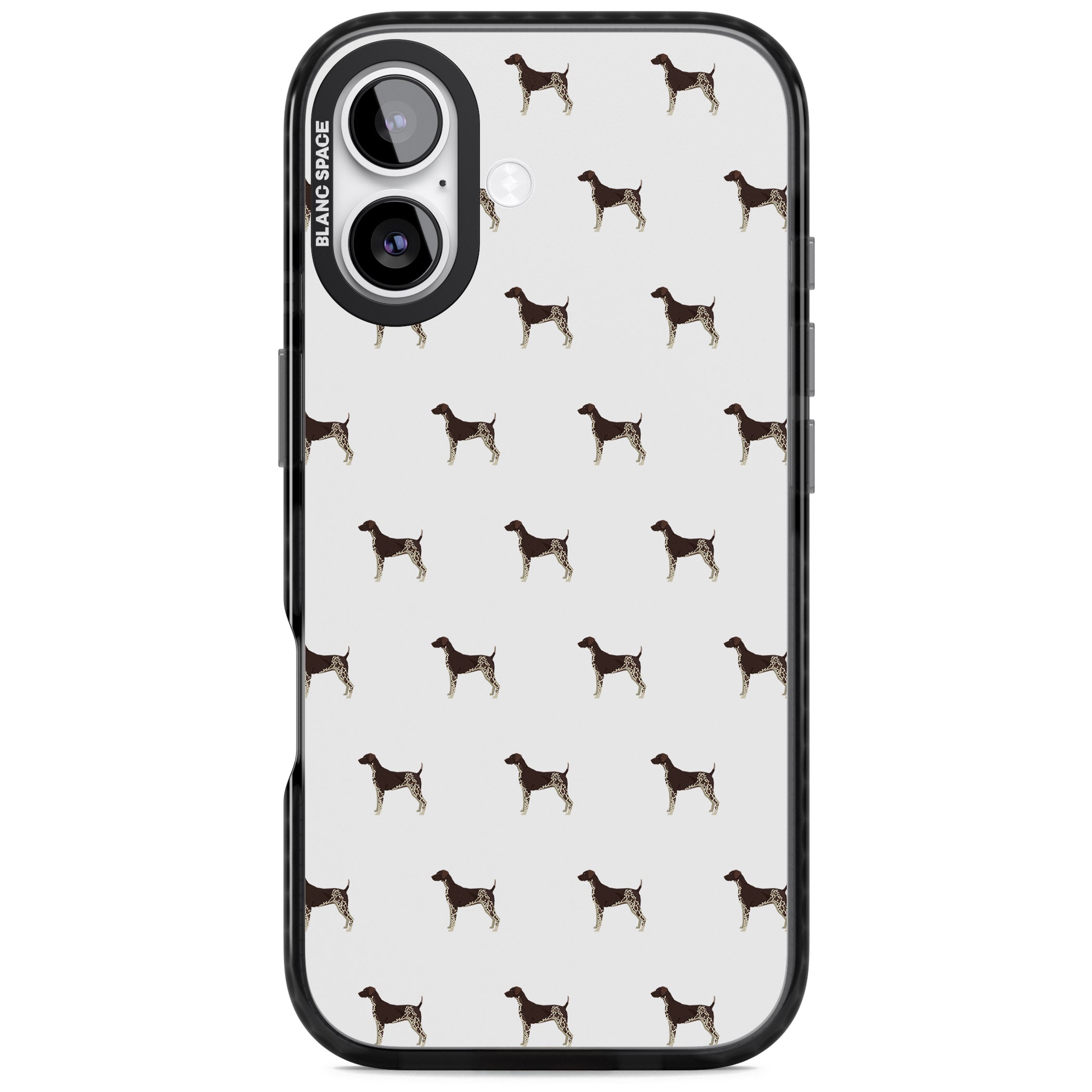 German Shorthaired Pointer Pattern iPhone 17 Impact Black Phone Case