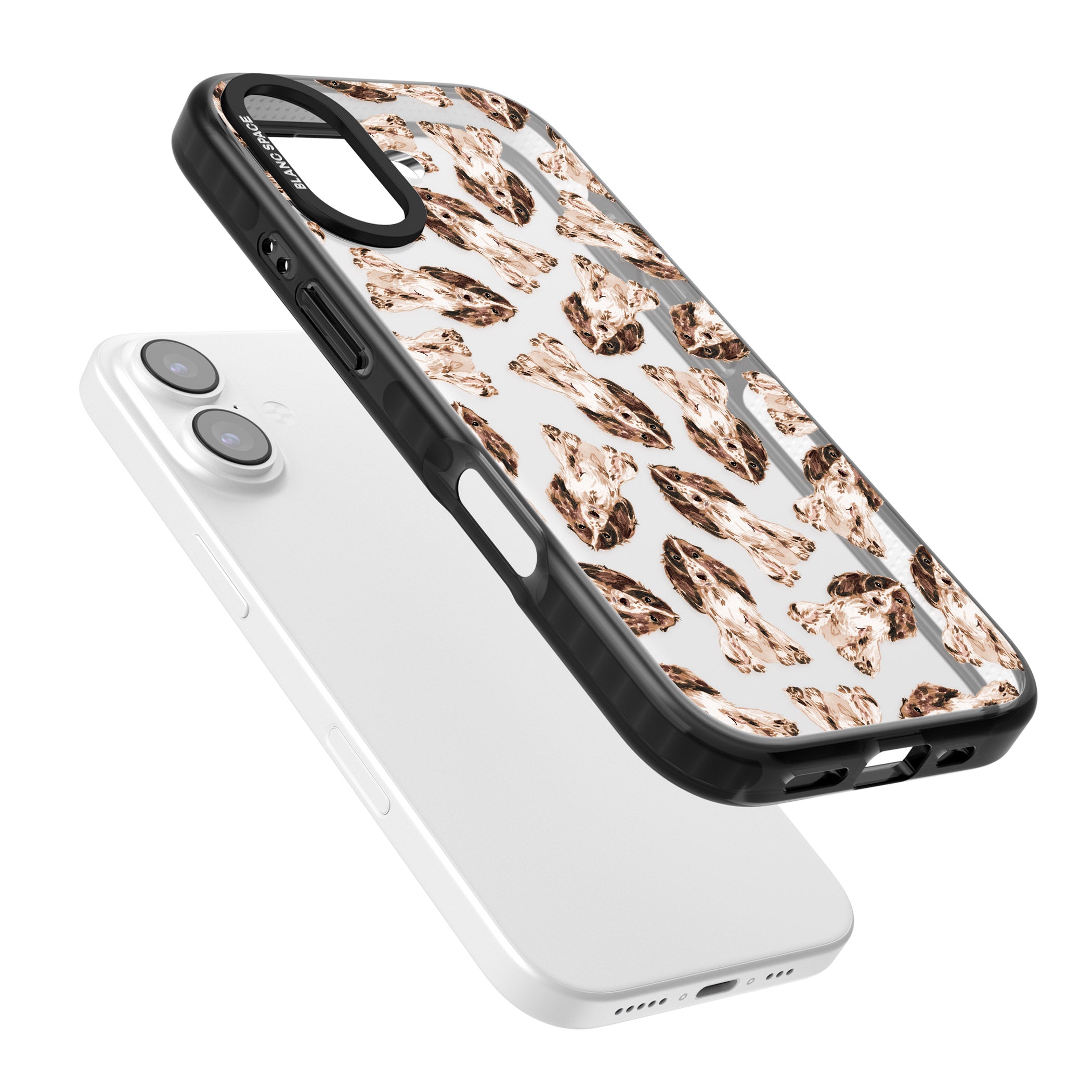 Cocker Spaniel (Brown) Watercolour Dog Pattern iPhone 17 Impact Black Phone Case Colours