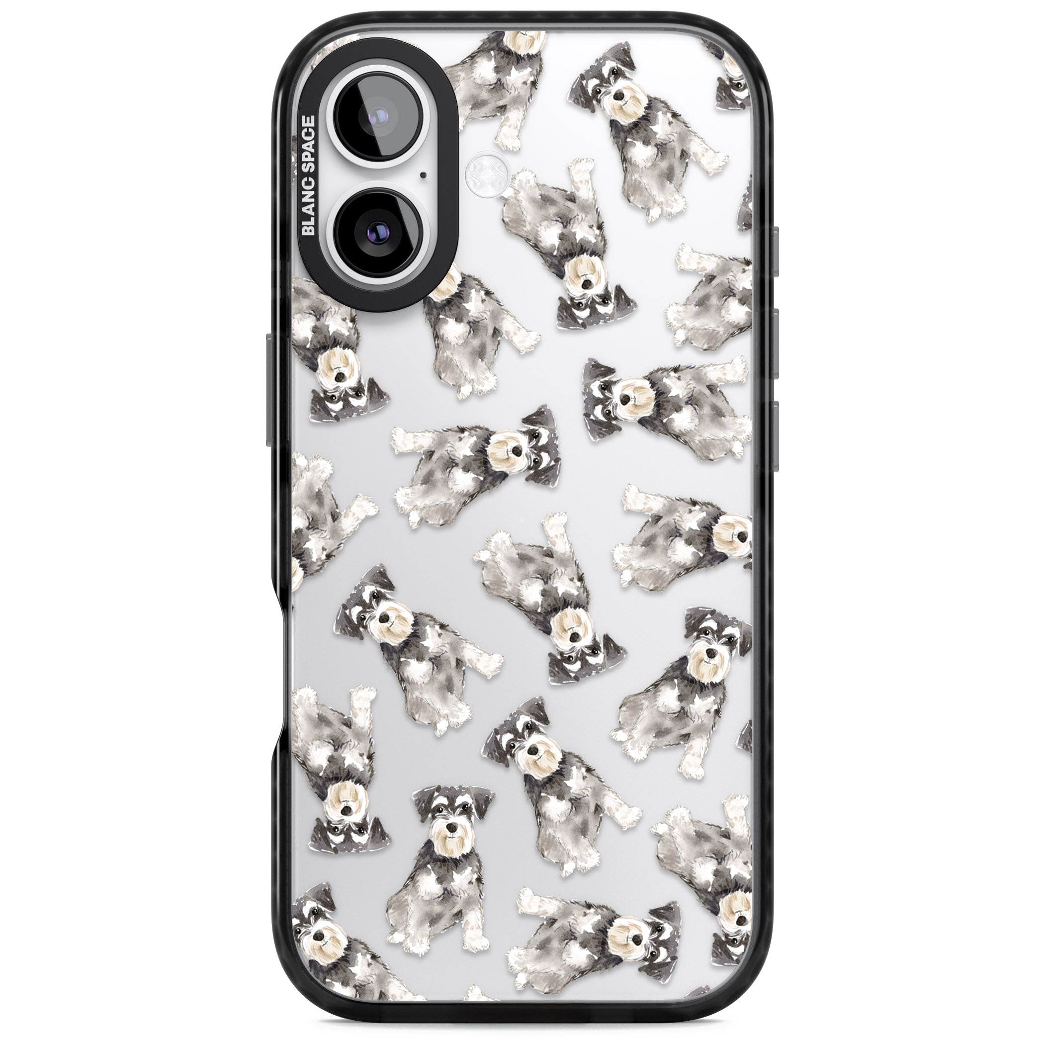 Miniature Schnauzer Watercolor iPhone 17 Impact Black Phone Case
