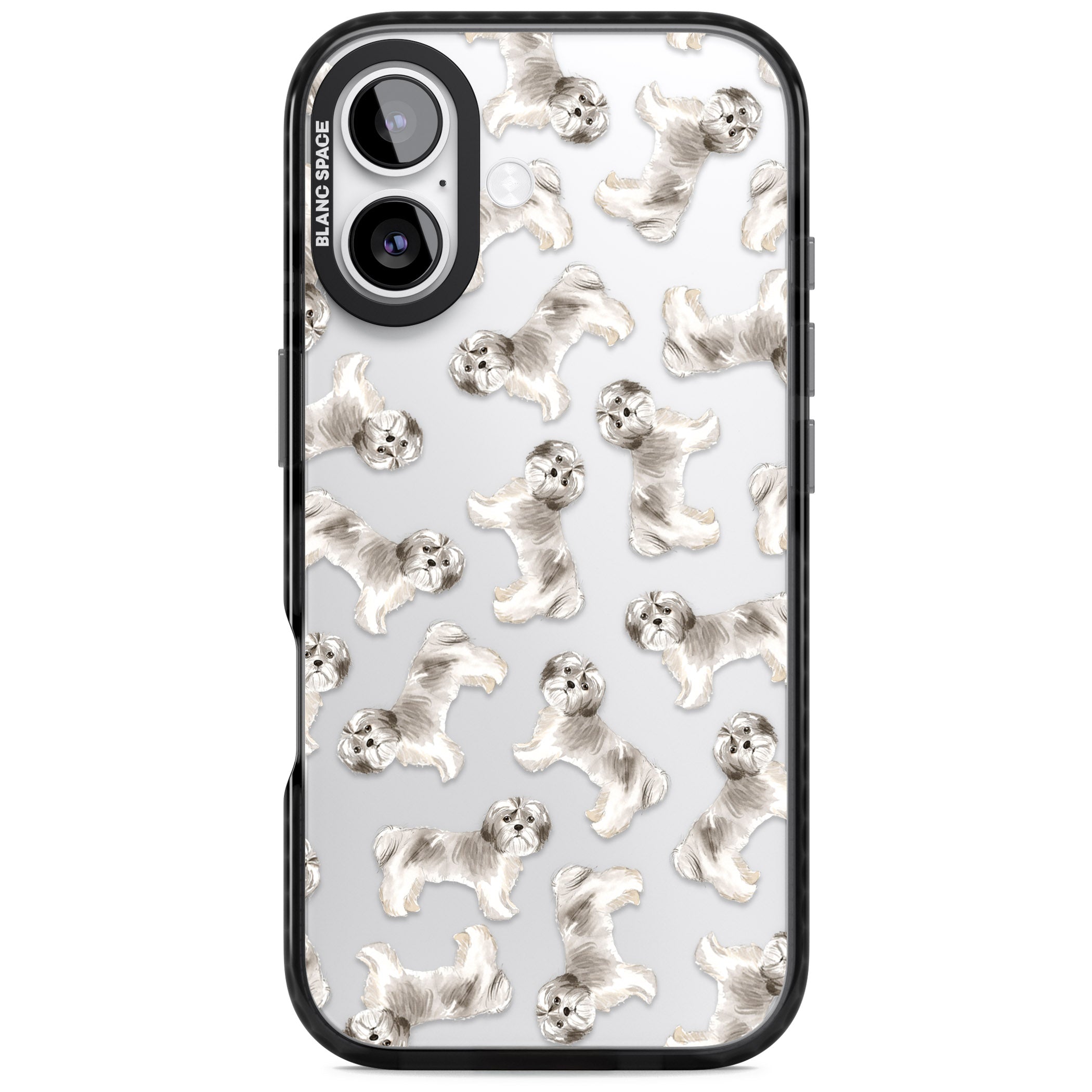 Shih Tzu Dog Pattern iPhone 17 Impact Black Phone Case