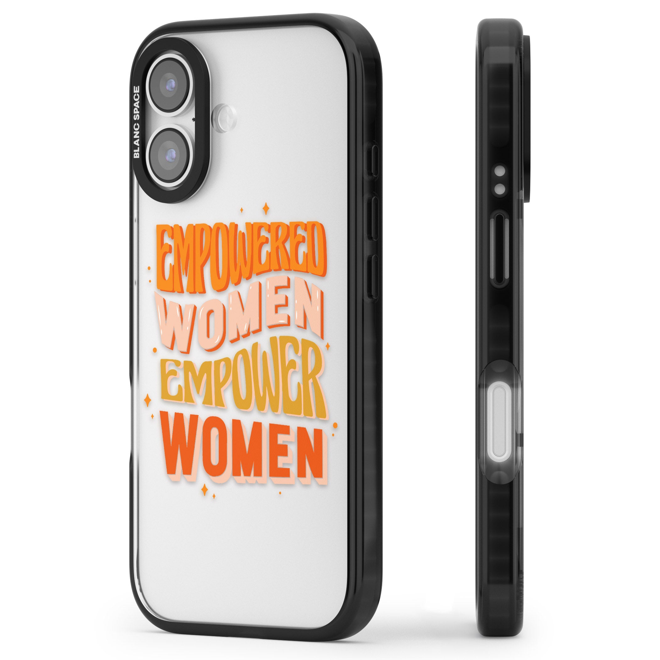 Empowered Women iPhone 17 Impact Black Phone Case Side Profile