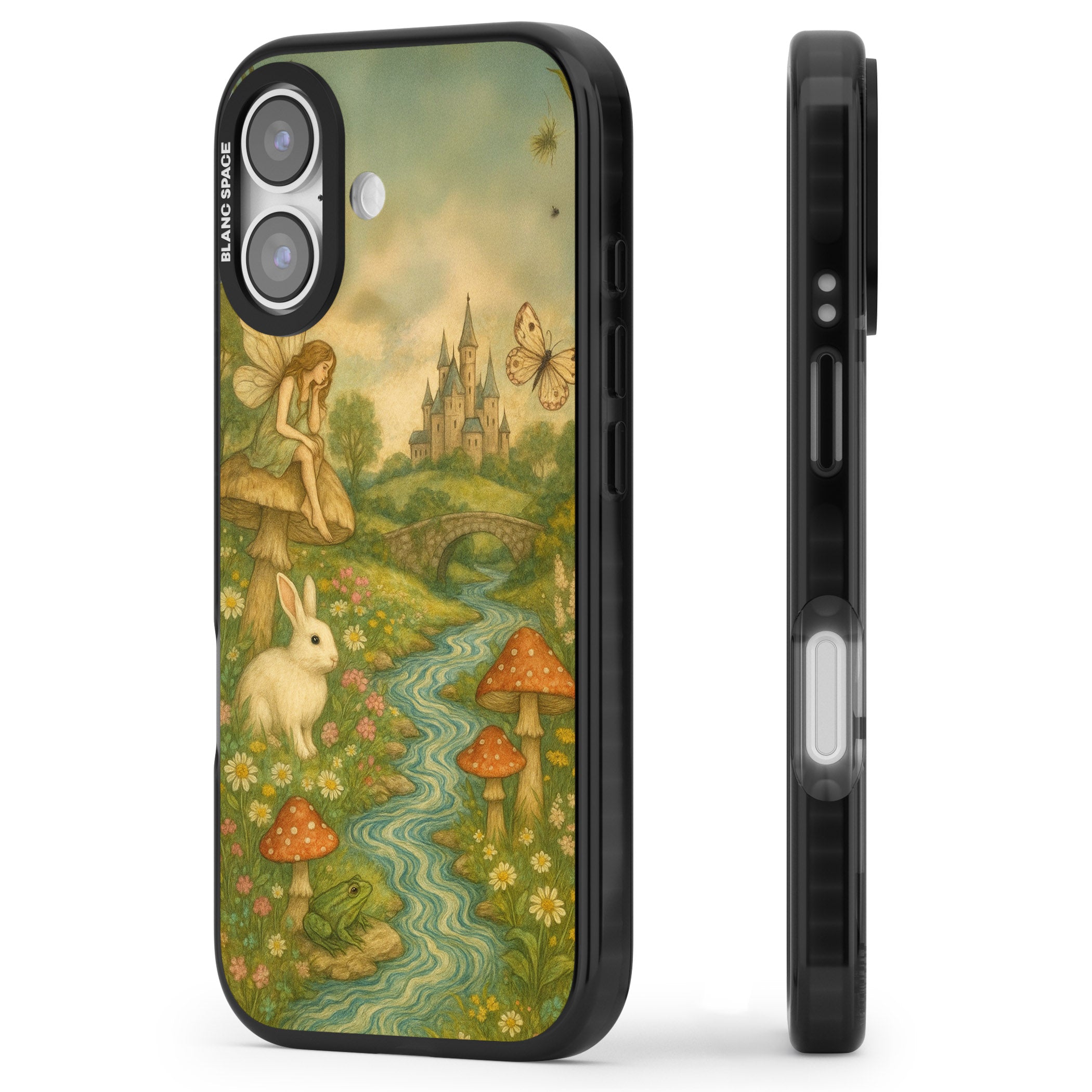 Castle Fairy iPhone 17 Impact Black Phone Case Side Profile