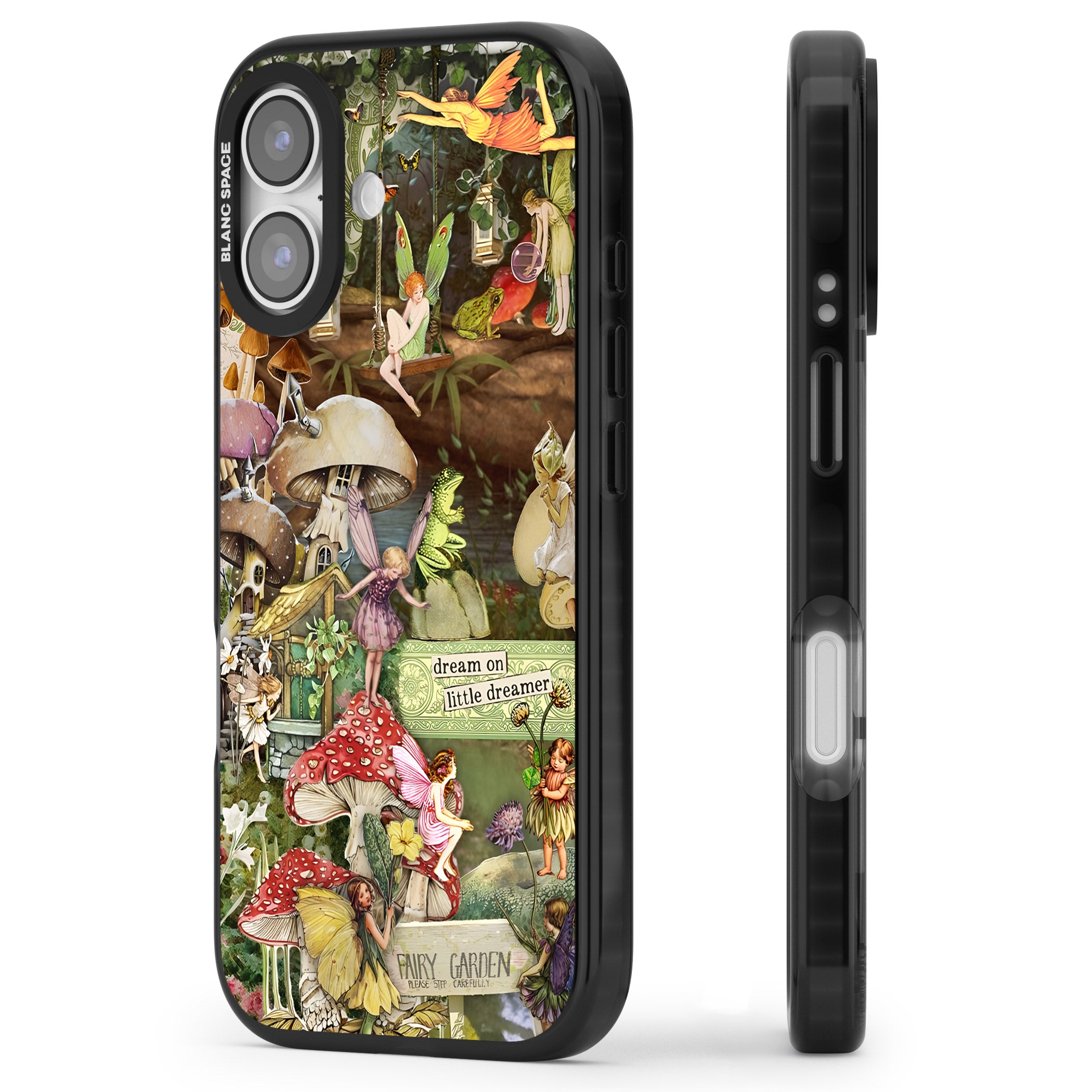 Dreamy Garden iPhone 17 Impact Black Phone Case Side Profile